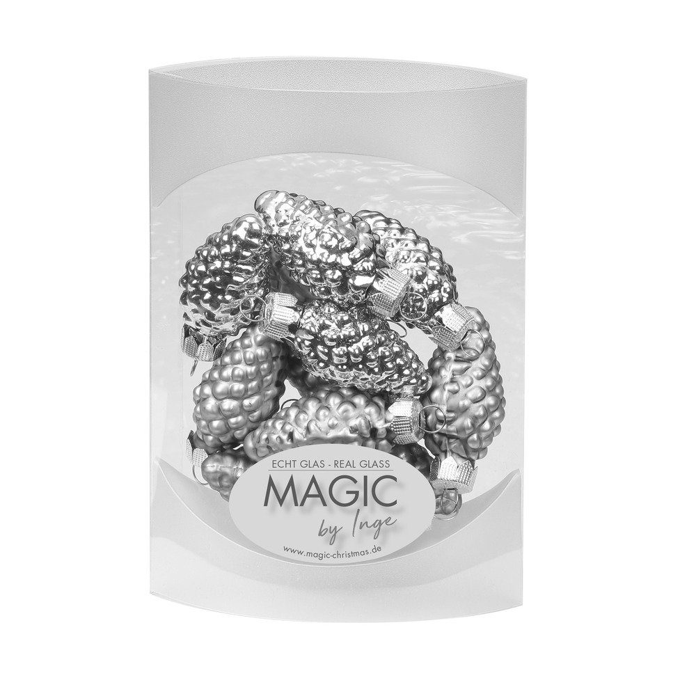 MAGIC by Inge Christbaumschmuck, Christbaumschmuck Zapfen Glas 4.5cm, 12 Stück
