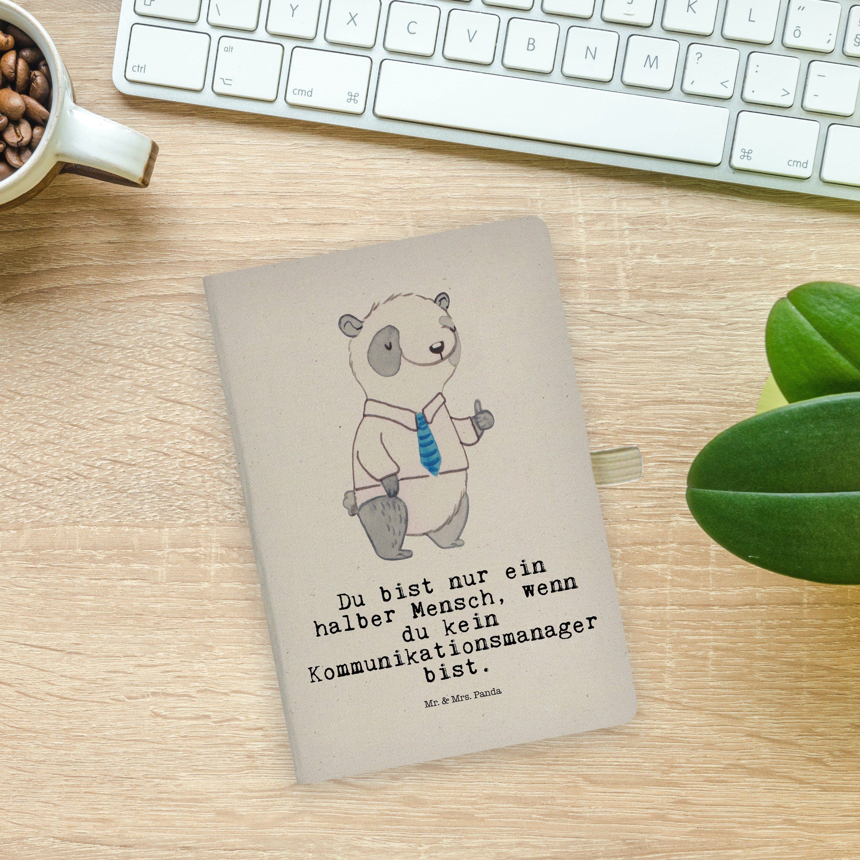 Mr. Kommunikationsmanager Geschenk, mit Panda Notizbuch Journal, - Mrs. & Mr. Mrs. & Herz Transparent Stu - Panda