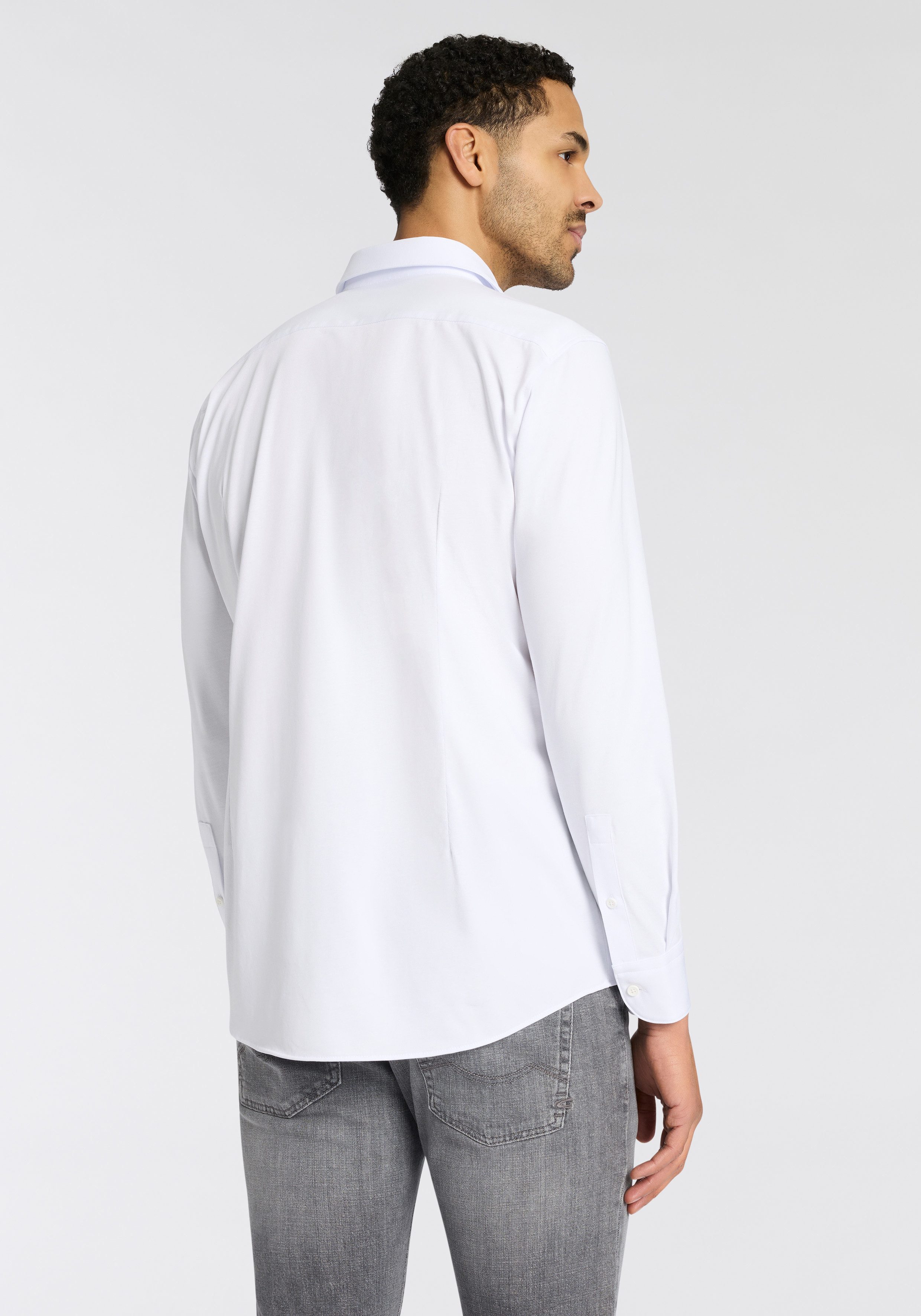 BOSS Businesshemd HANK Kentkragen, Slim Fit, Baumwoll-Mix mit Performance-Stretch