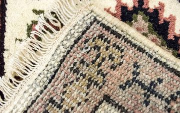 Wollteppich Kazak Teppich handgeknüpft beige, morgenland, rechteckig, Höhe: 10 mm
