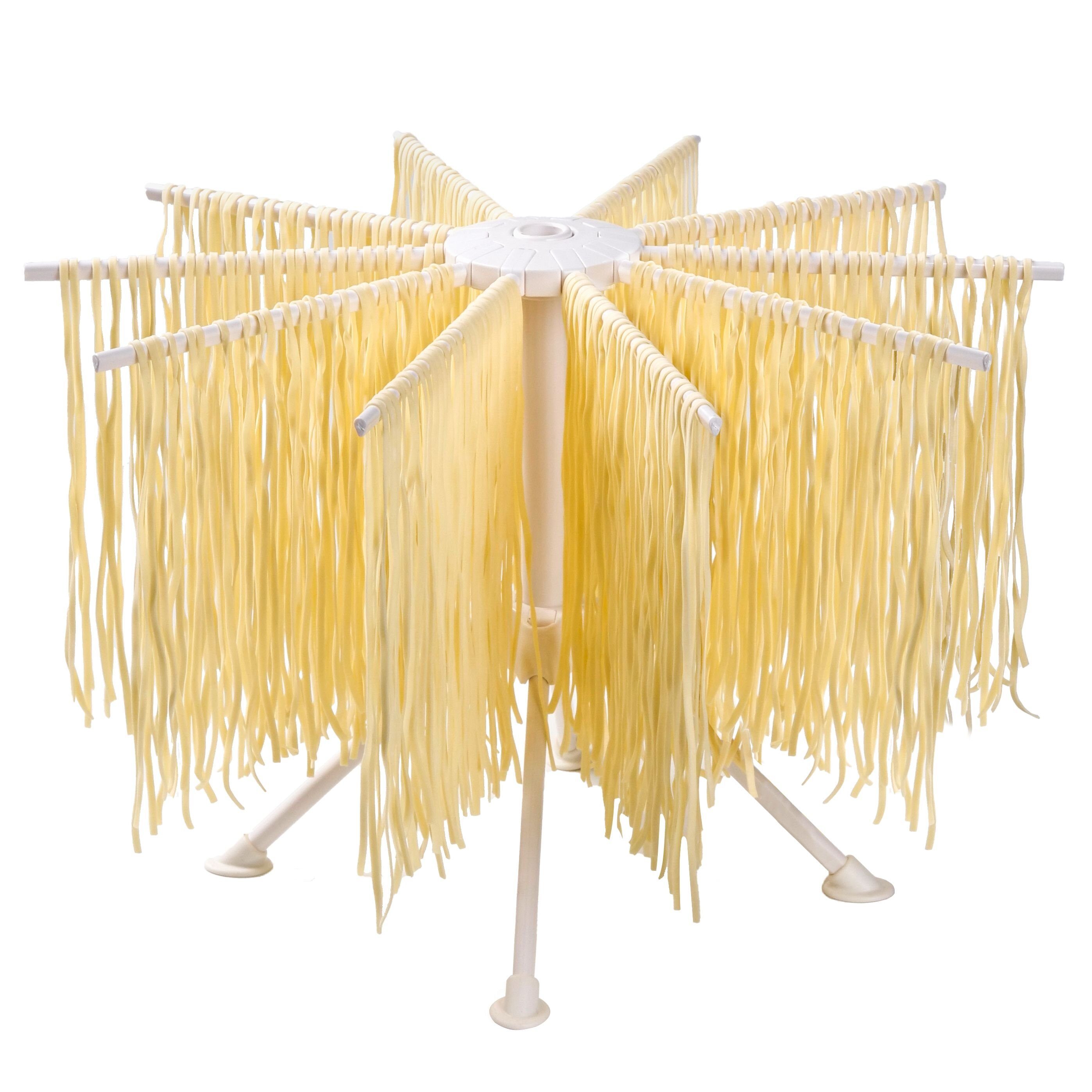 Penelife Nudeltrockner mit 10 ausziehbaren Armen Nudelständer Pastständer Pastatrockner, Nudel Trockenständer faltbar, 10 ausziehbare Arme, 4 Füße