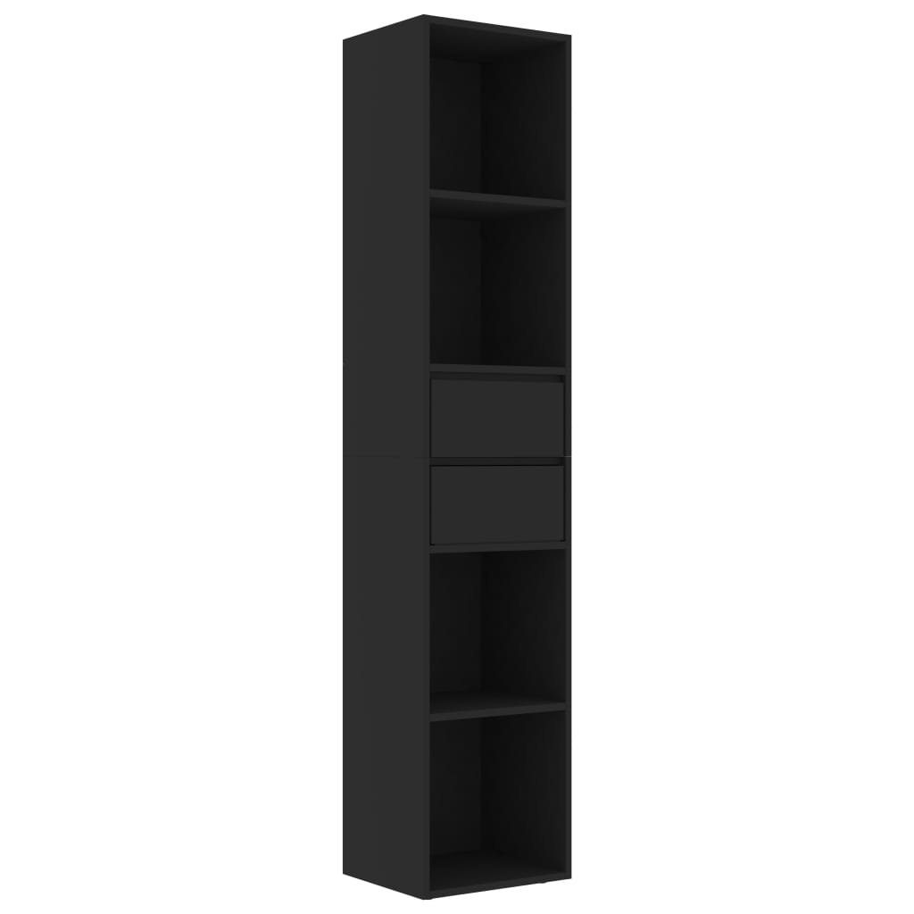 furnicato Bücherregal Schwarz 36x30x171 cm Holzwerkstoff, günstig online kaufen