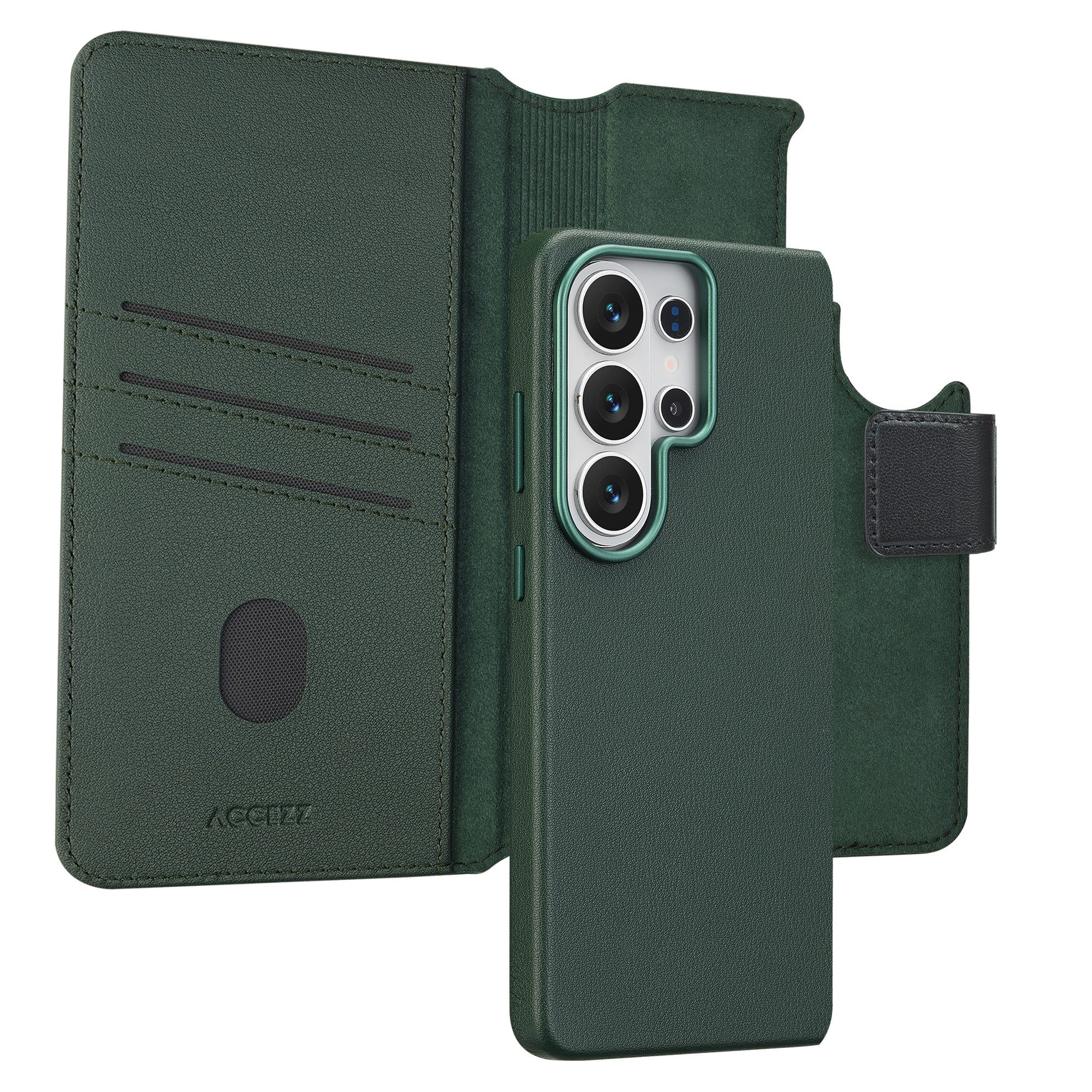 Accezz Smartphone-Mappe Accezz 2-in-1 Klapphülle aus Leder mit MagSafe Samsung Galaxy S26 Ultr