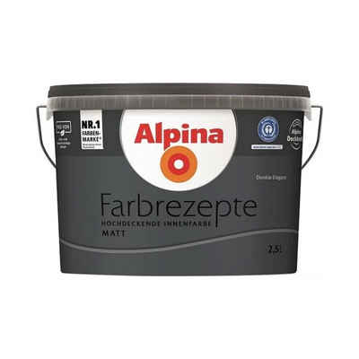 Alpina Wand- und Deckenfarbe Farbrezepte 2,5 Liter Wandfarbe Dunkle Eleganz