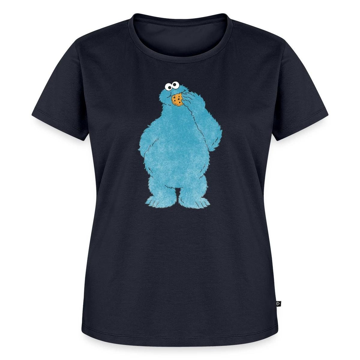 Spreadshirt T-Shirt Sesamstraße Krümelmonster Naschen Frauen Premium T-Shirt (1-tlg)