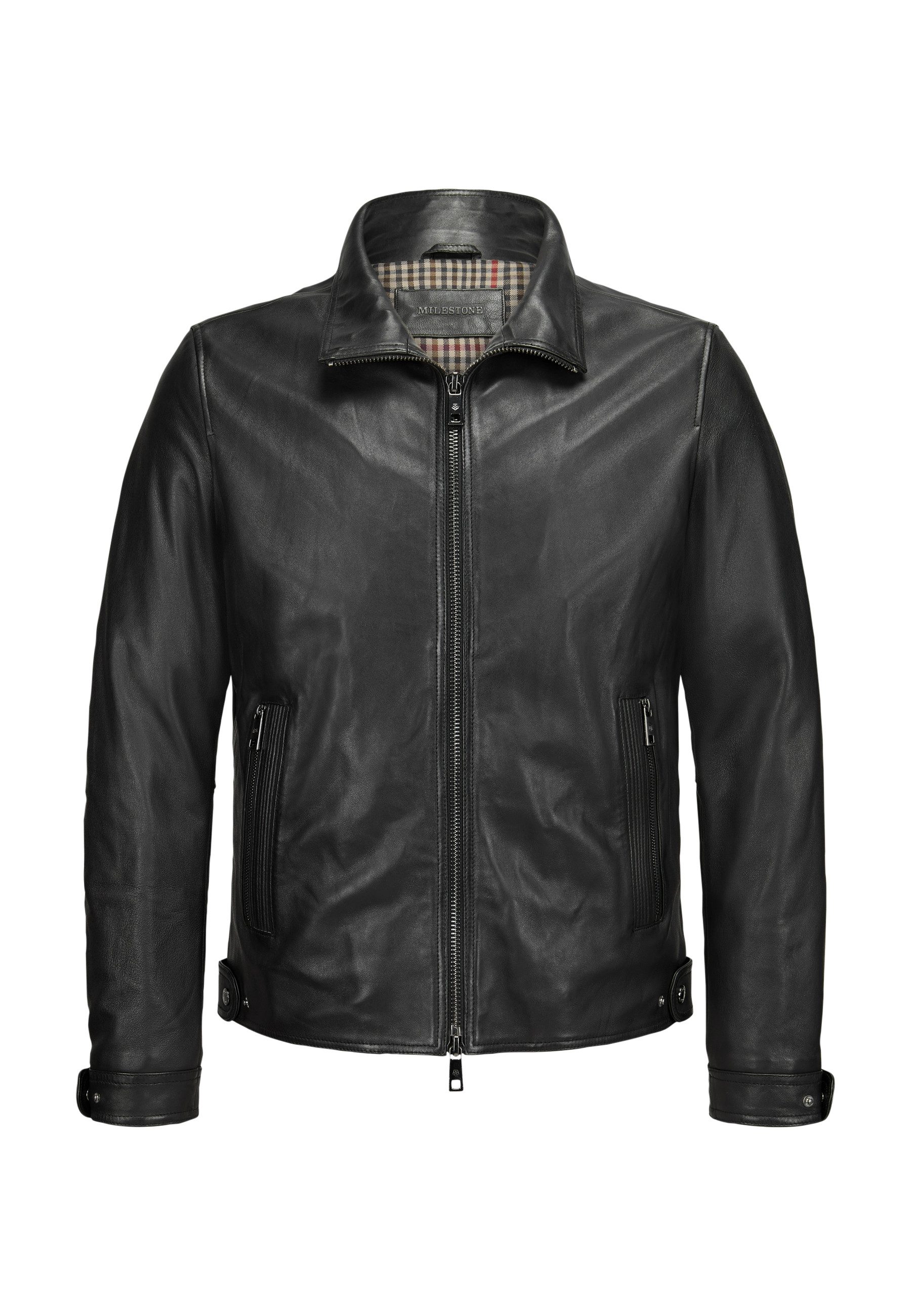 Milestone Lederjacke MSNagano moderner Biker-Look aus günstig online kaufen