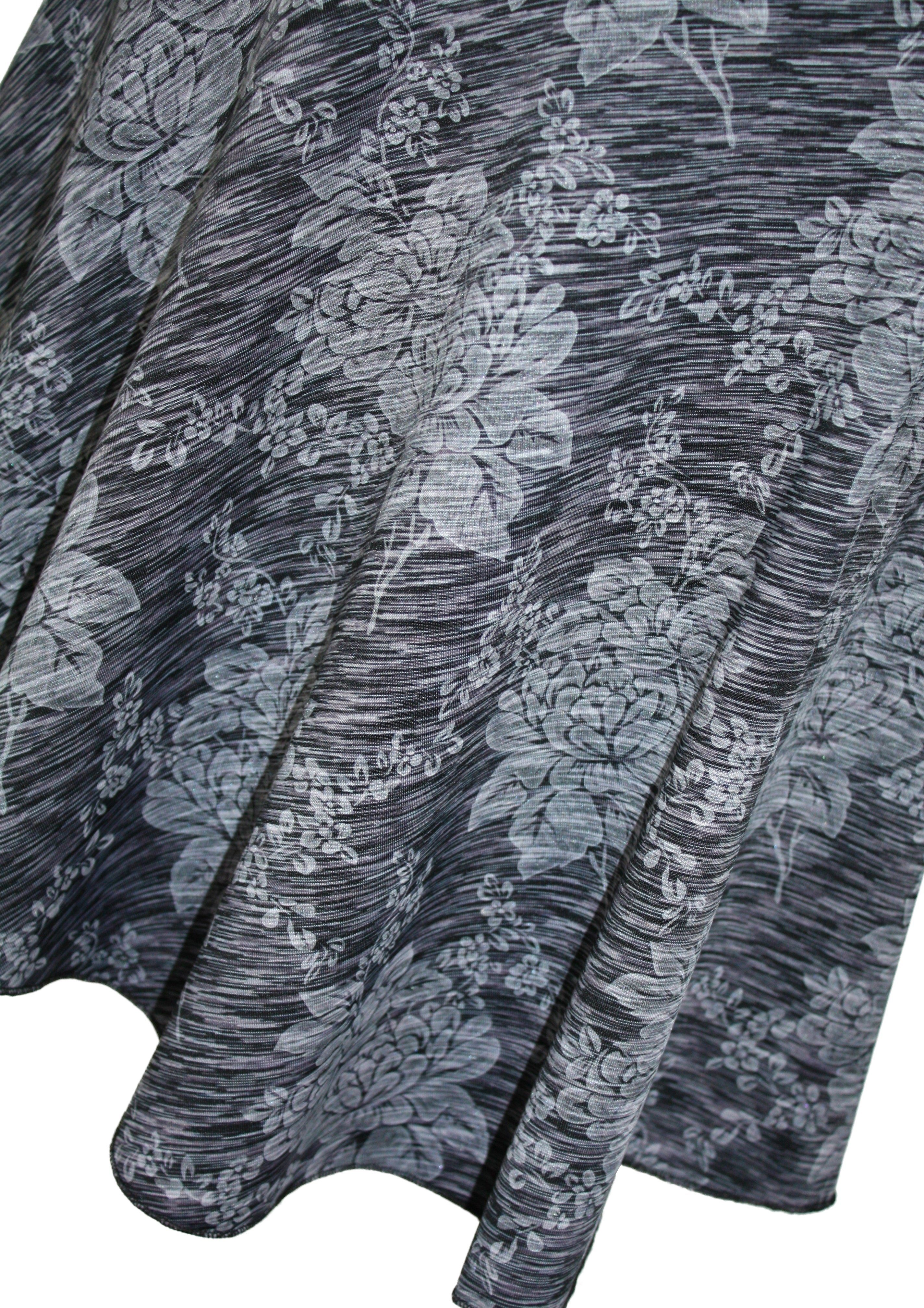 dunkle design Jerseyrock Asymmetrisch Grau Rot Grün Mini elastischer Bund