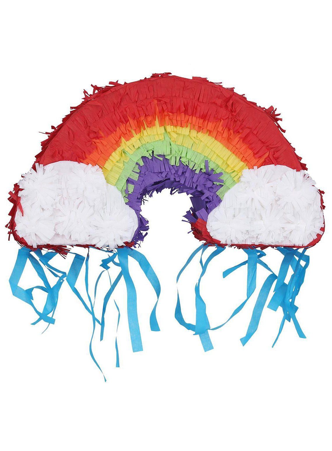 Metamorph Pinata Regenbogen Piñata, Lasst es Süßigkeiten regnen! Pappfigur zum Befüllen für Geburtstag