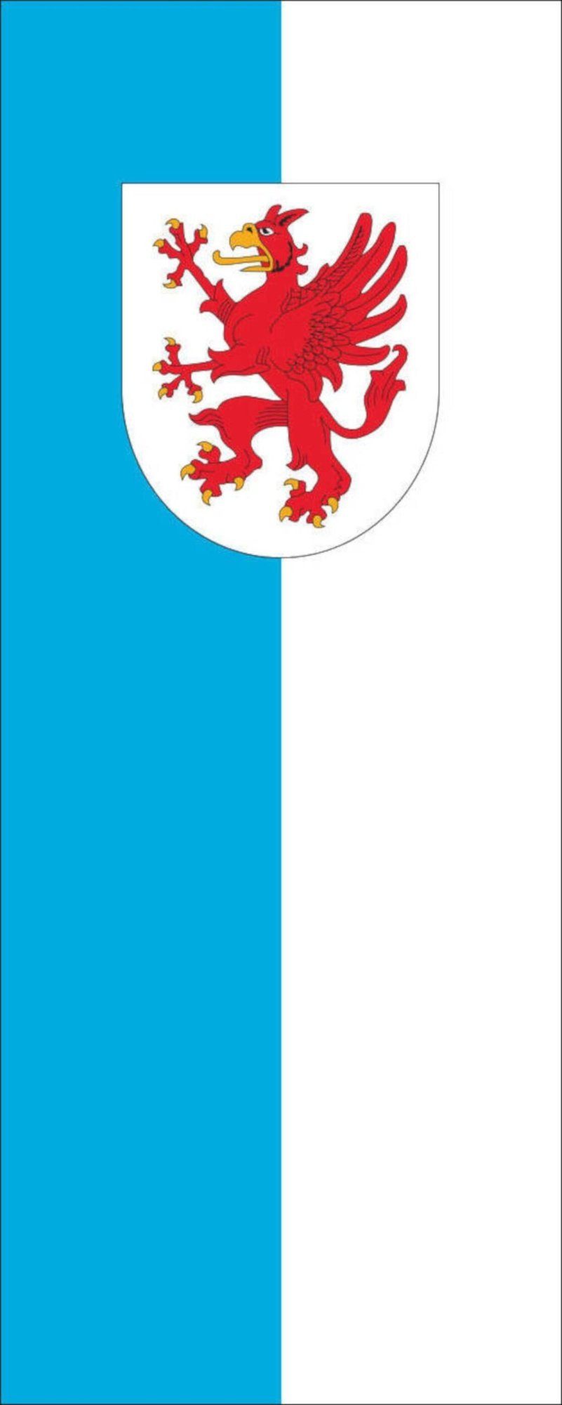 flaggenmeer Flagge Flagge Vorpommern mit Wappen 110 g/m² Hochformat
