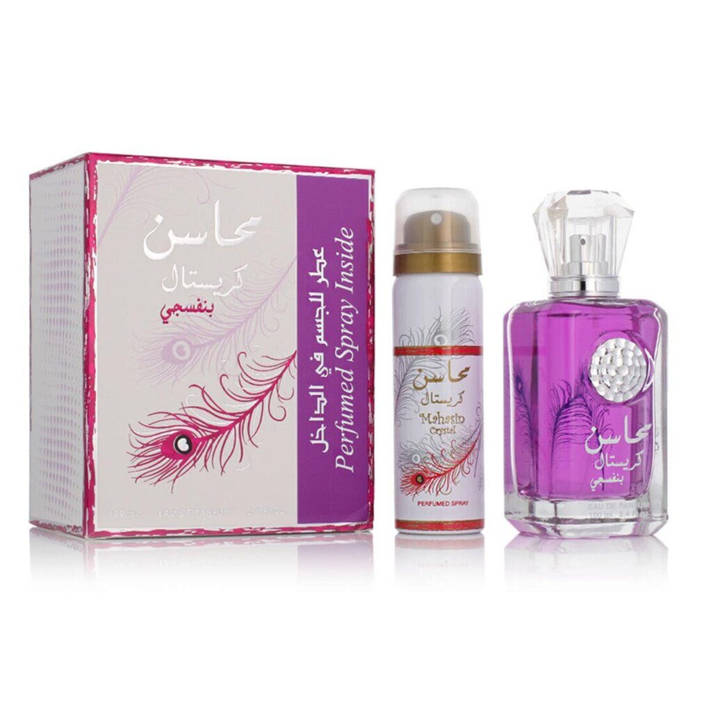 Lattafa Deo-Roller Mahasin Crystal Violet - EDP 100ml + deodorant ve spreji Najdia 50ml