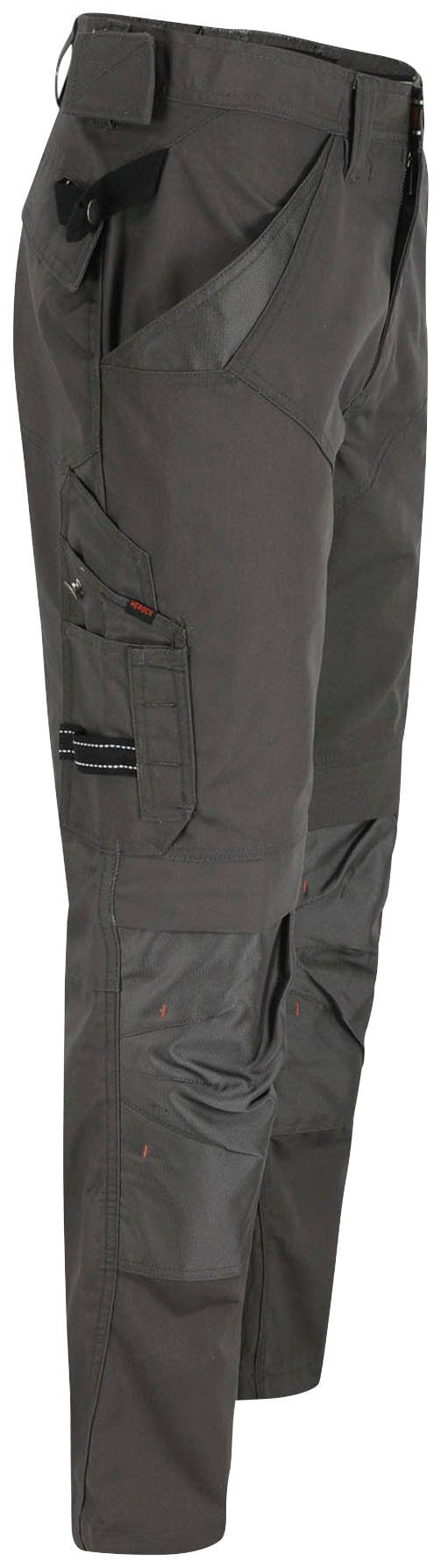 bequem grau Herock Bund - HOSE Arbeitshose Taschen SHORTLEG - leicht APOLLO Regelbarer - Wasserabweisend & 8