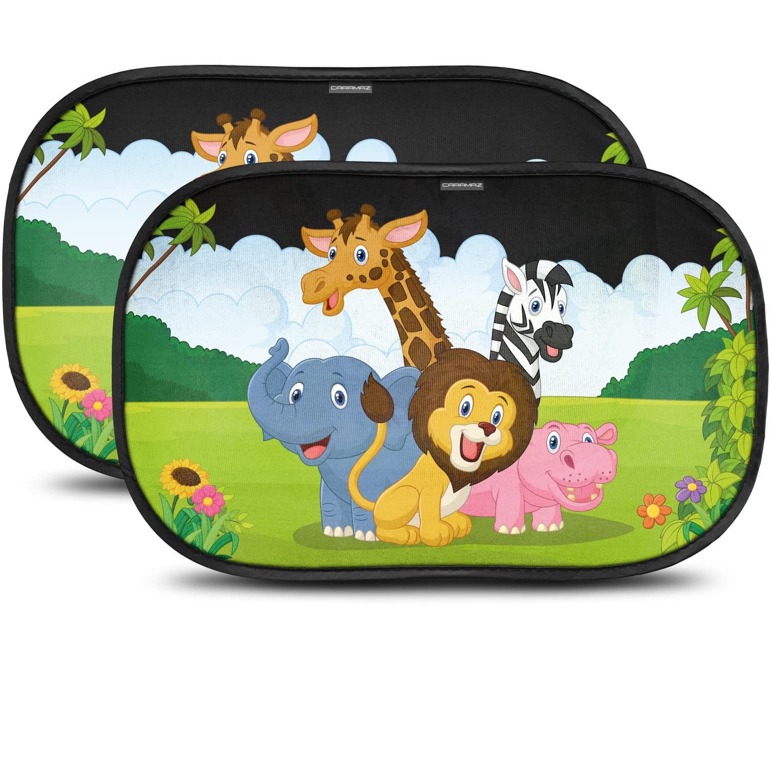 Caramaz Autosonnenschutz Kompatibel mit Personenkraftwagen, 48x30cm mit Saugnäpfen, (2-St), Auto Baby mit UV Schutz Kinder - Fenster - Sonnenblende