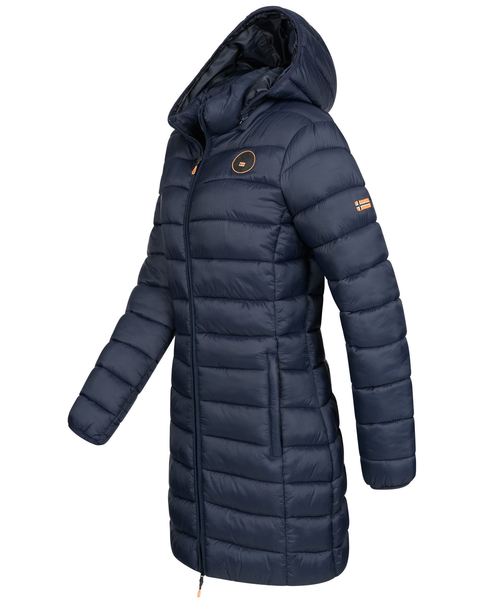 Geographical Norway Steppmantel Winterjacke Damen Steppjacke Parka Lange Steppmantel Wintermantel