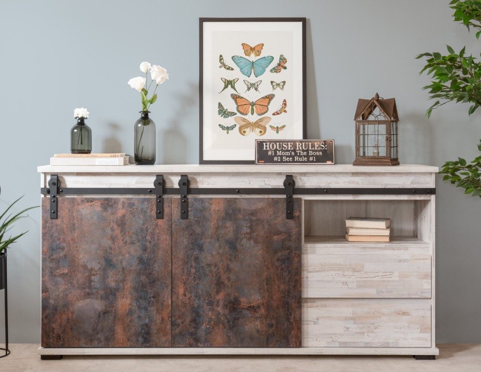 Finori Sideboard Sideboard Kommode Sevilla, Aratinga Kiefer / Na Pali