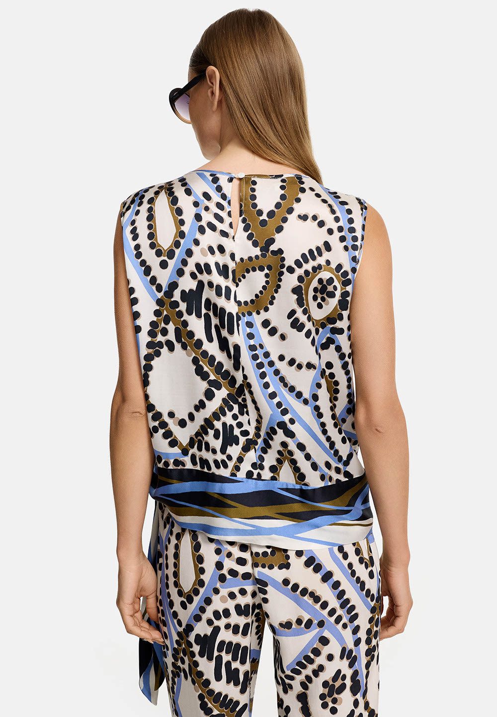 CATNOIR Kurzarmbluse Catnoir Blusentop mit Bindedetail (1-tlg)