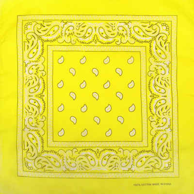 Goodman Design Modetuch Bandana Kopftuch Halstuch Gelb Paisley, aus Baumwolle