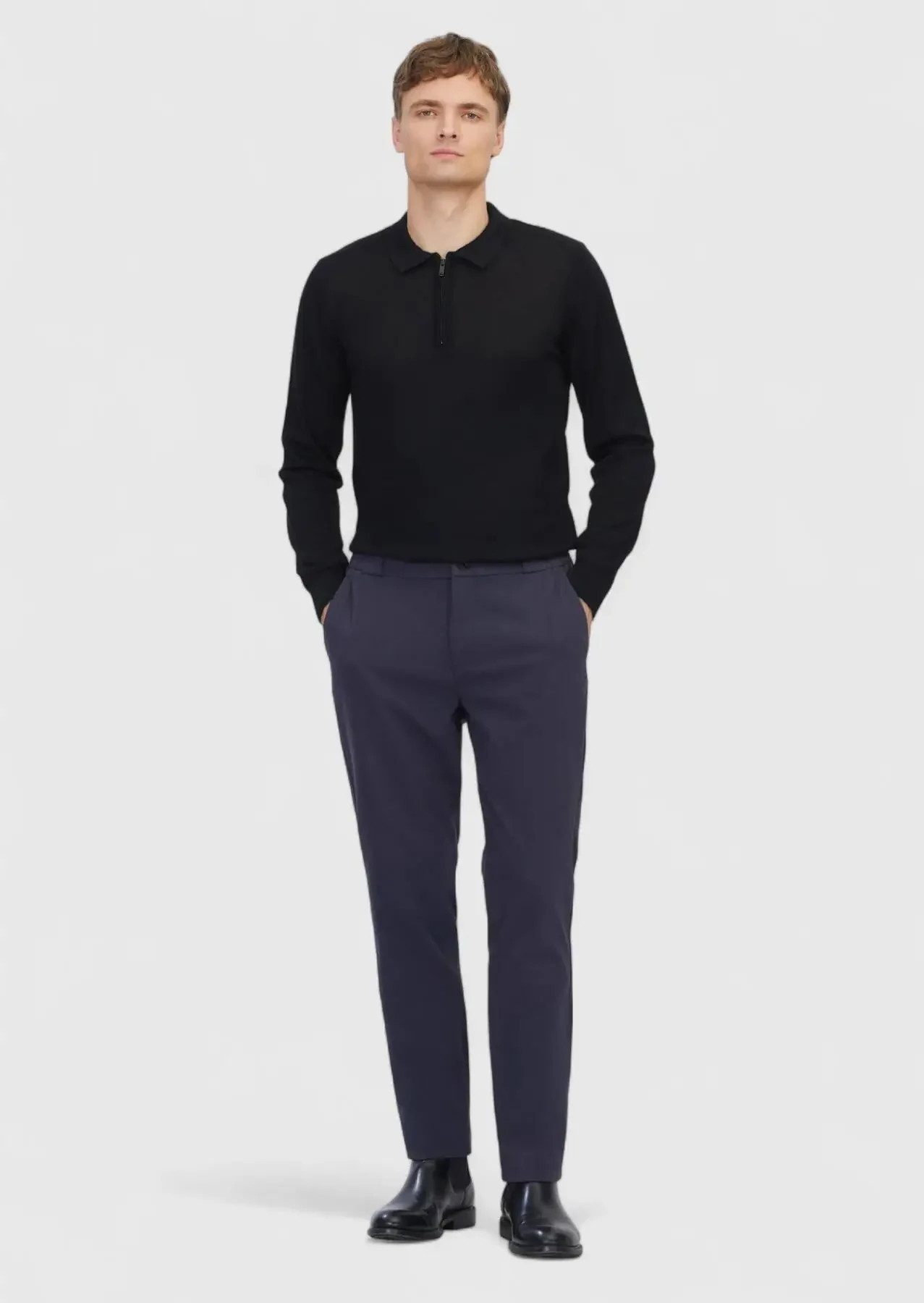 RAMSEY Jogger Pants Jogginghose aus Baumwollmischgewebe mit Hartkohle-Webart