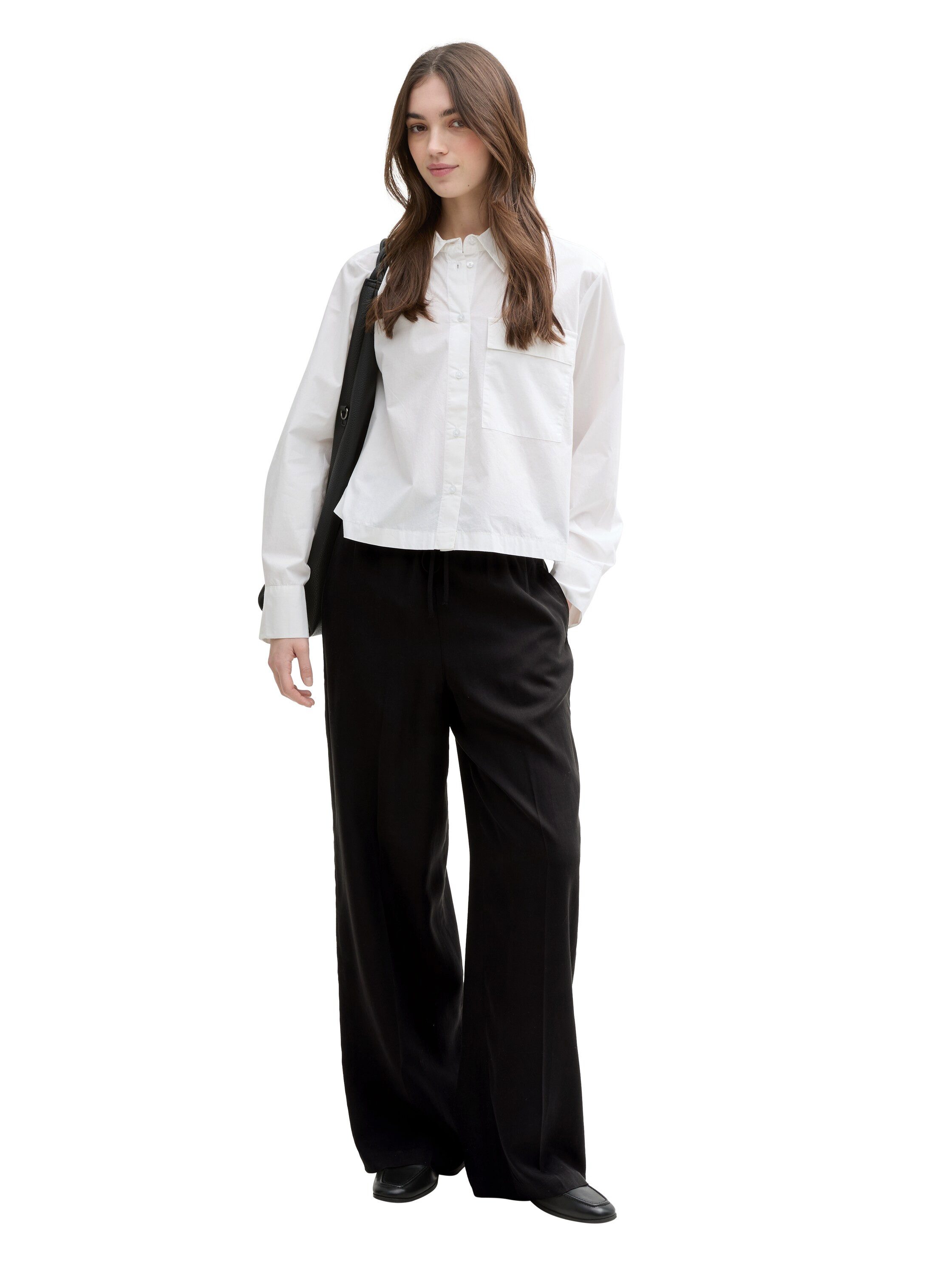 TOM TAILOR Denim Paperbag-Hose mit Taschen