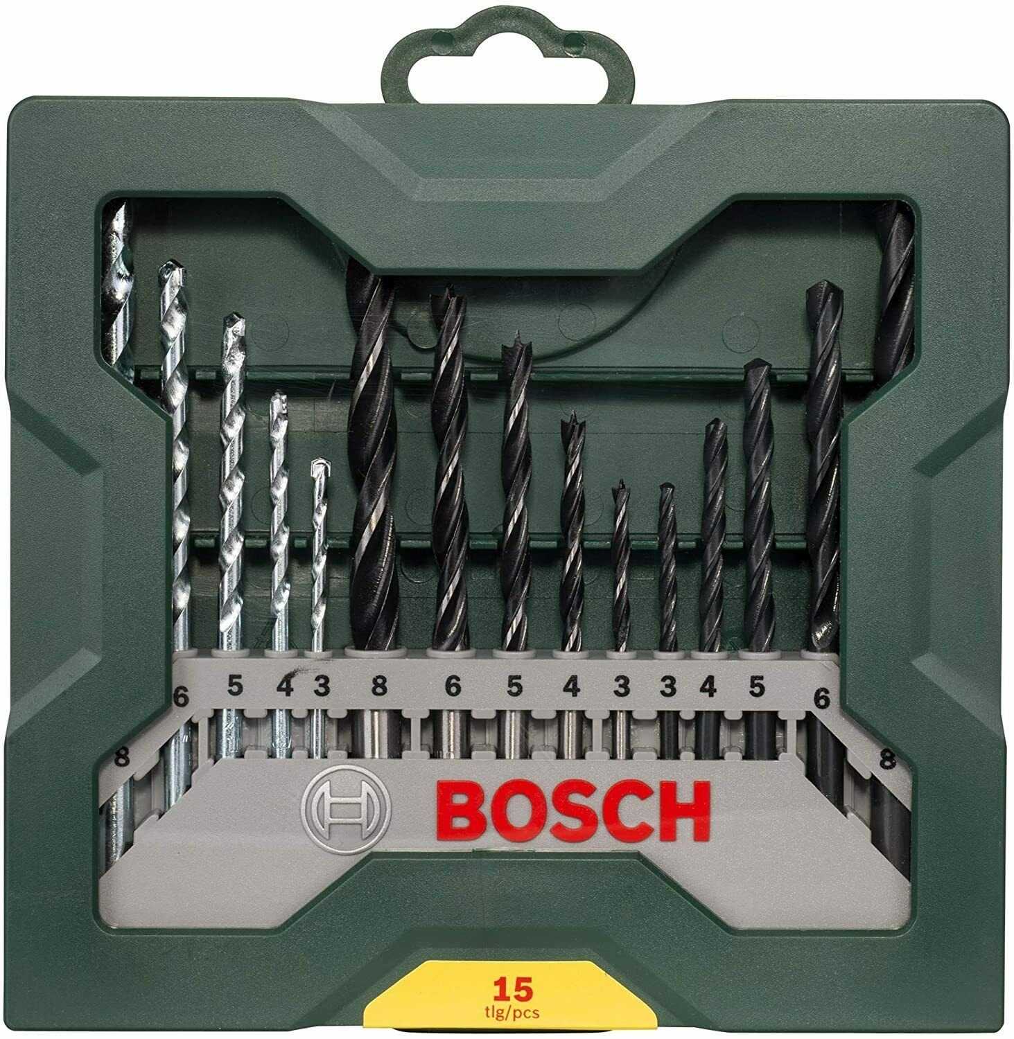 BOSCH Bohrer- Mixed-Set und Mini-X-Line und Spiralbohrer Stein Bitset Bosch Metal 15tlg. (Holz