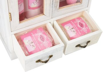BRUBAKER Pflege-Geschenkset 2 in 1 Pflegeset Kirschblüte & Vanilla Rose Minze - Wellness Set, 15-tlg., Damen Dusch- und Badeset - Frauen Beauty Geschenkset mit Dekoration