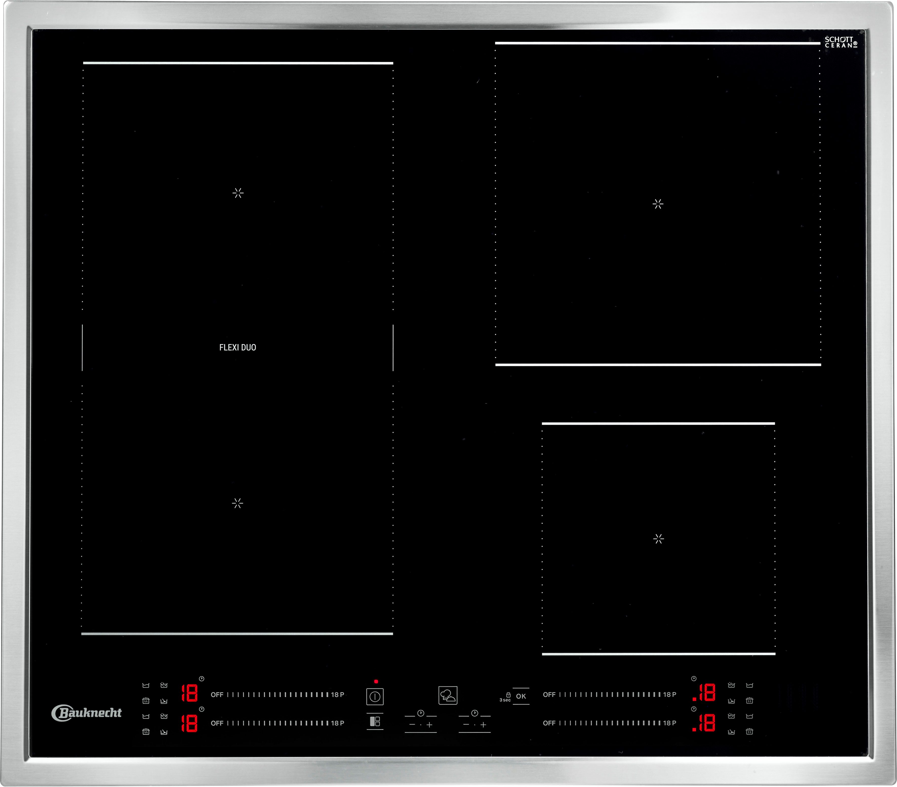 BAUKNECHT Flex-Induktions-Kochfeld von SCHOTT CERAN® BS 7160C FT