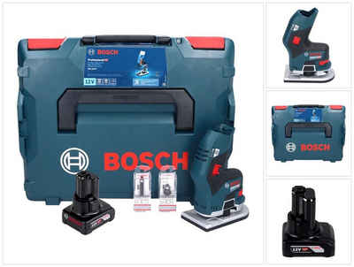 Bosch Professional Oberfräse Bosch GKF 12V-8 Professional Akku Kantenfräse 12 V + 1x Akku 6,0 Ah + L-Boxx - ohne Ladegerät