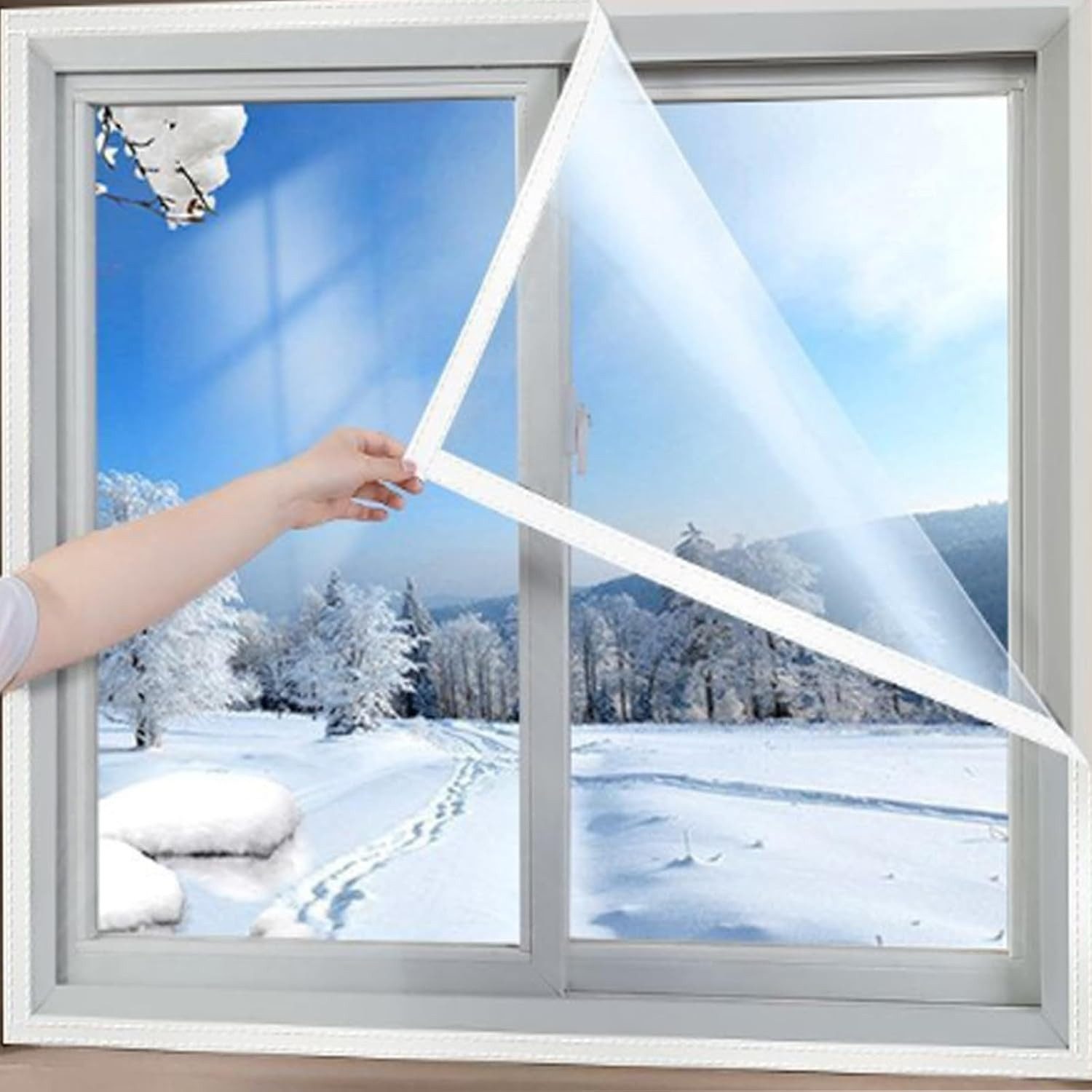 Sonnenschutz Thermo Cover Fensterfolie, 150x180cm Isolierfolie Winter Kälteschutz