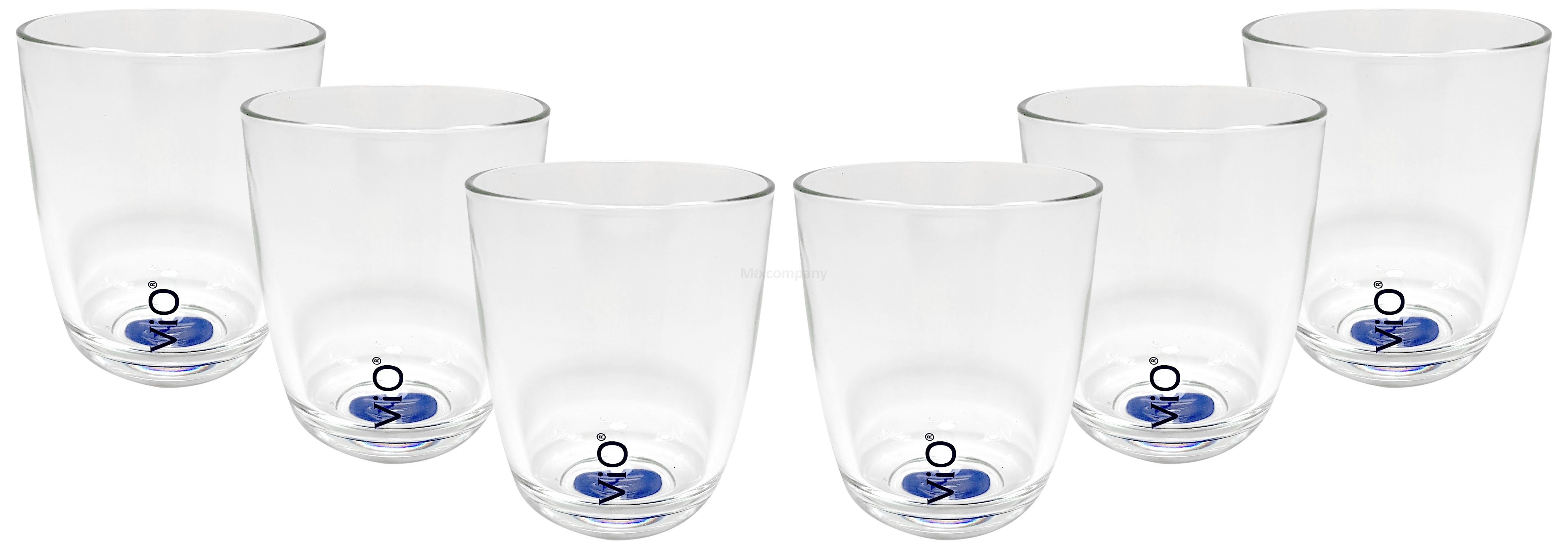 Mixcompany Gläser-Set VIO Wasser Glas Gläser-Set - 6x Gläser blau