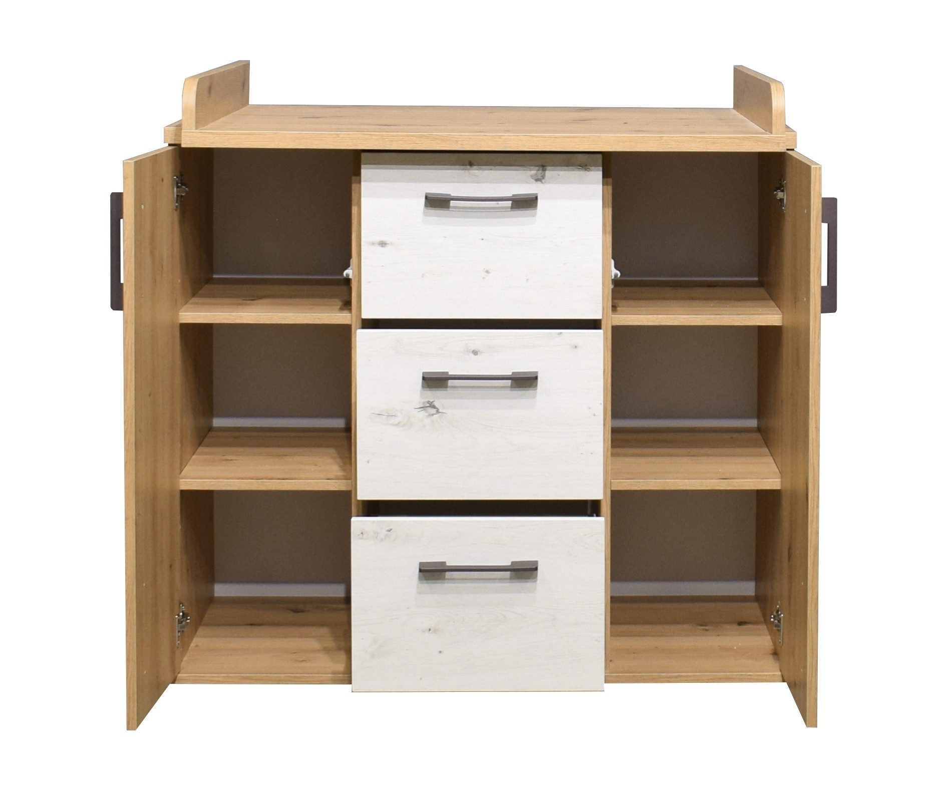 Mäusbacher wrap chest in prickly decor / artisan white - 97x92x48 (WxHxD)