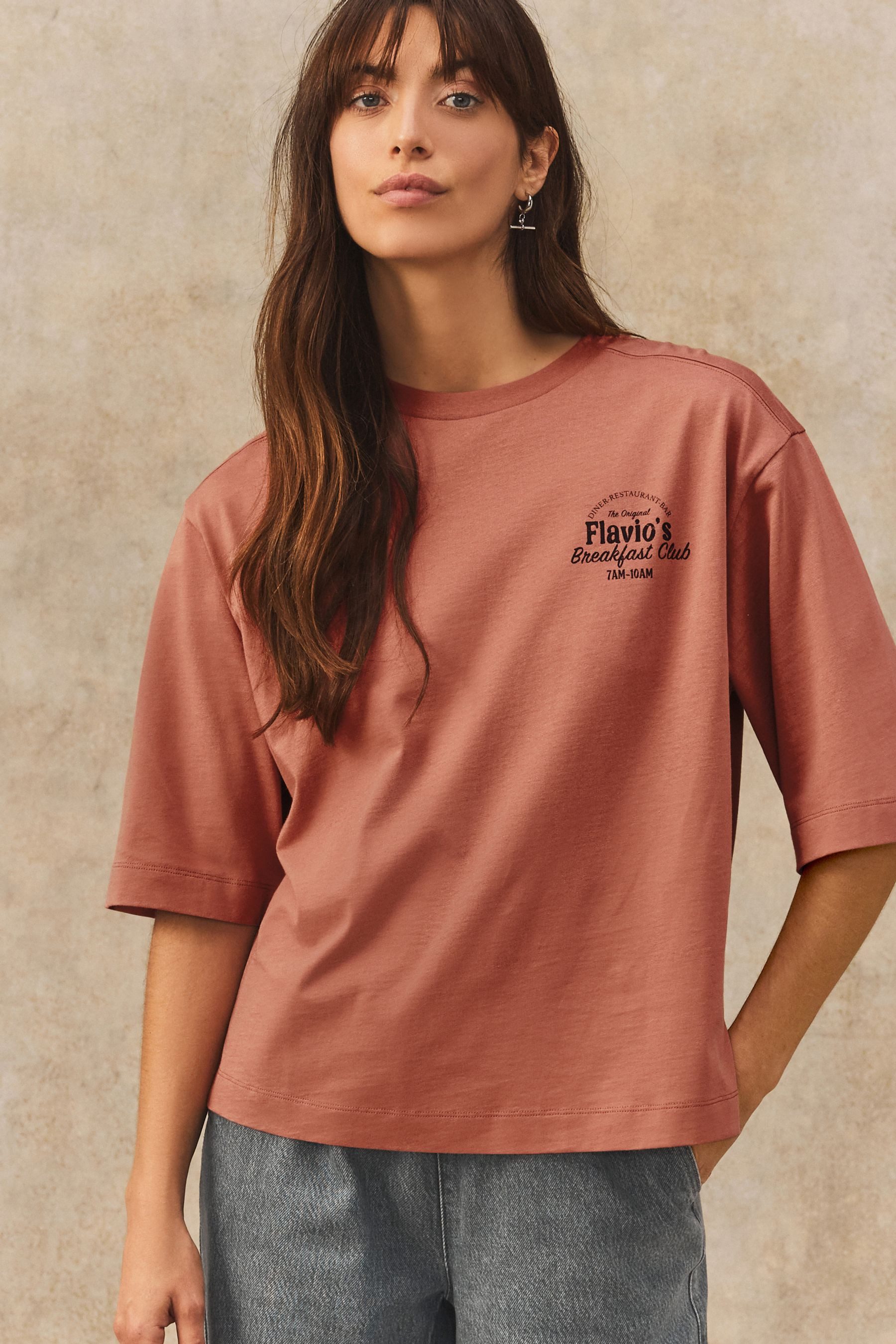 Next T-Shirt T-Shirt mit Rückengrafik Gebäck günstig online kaufen