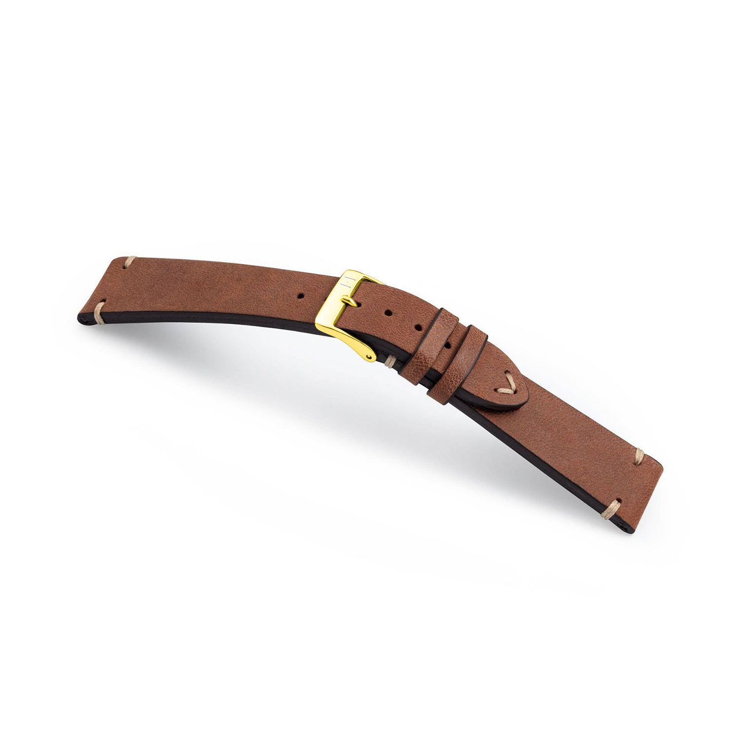 Selva Technik Uhrenarmband Uhrenarmband UHLENHORST (Vegetabiles Vintage Leder), goldene Schließe