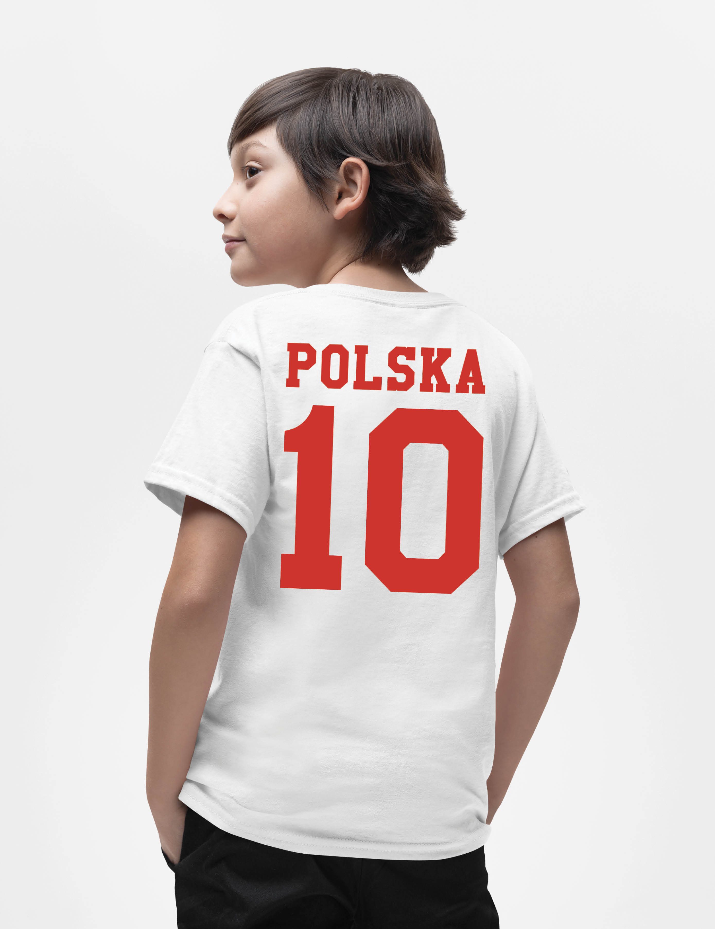 Youth Designz T-Shirt Polen Kinder T-Shirt im Fußball Trikot Look mit trendigem Motiv