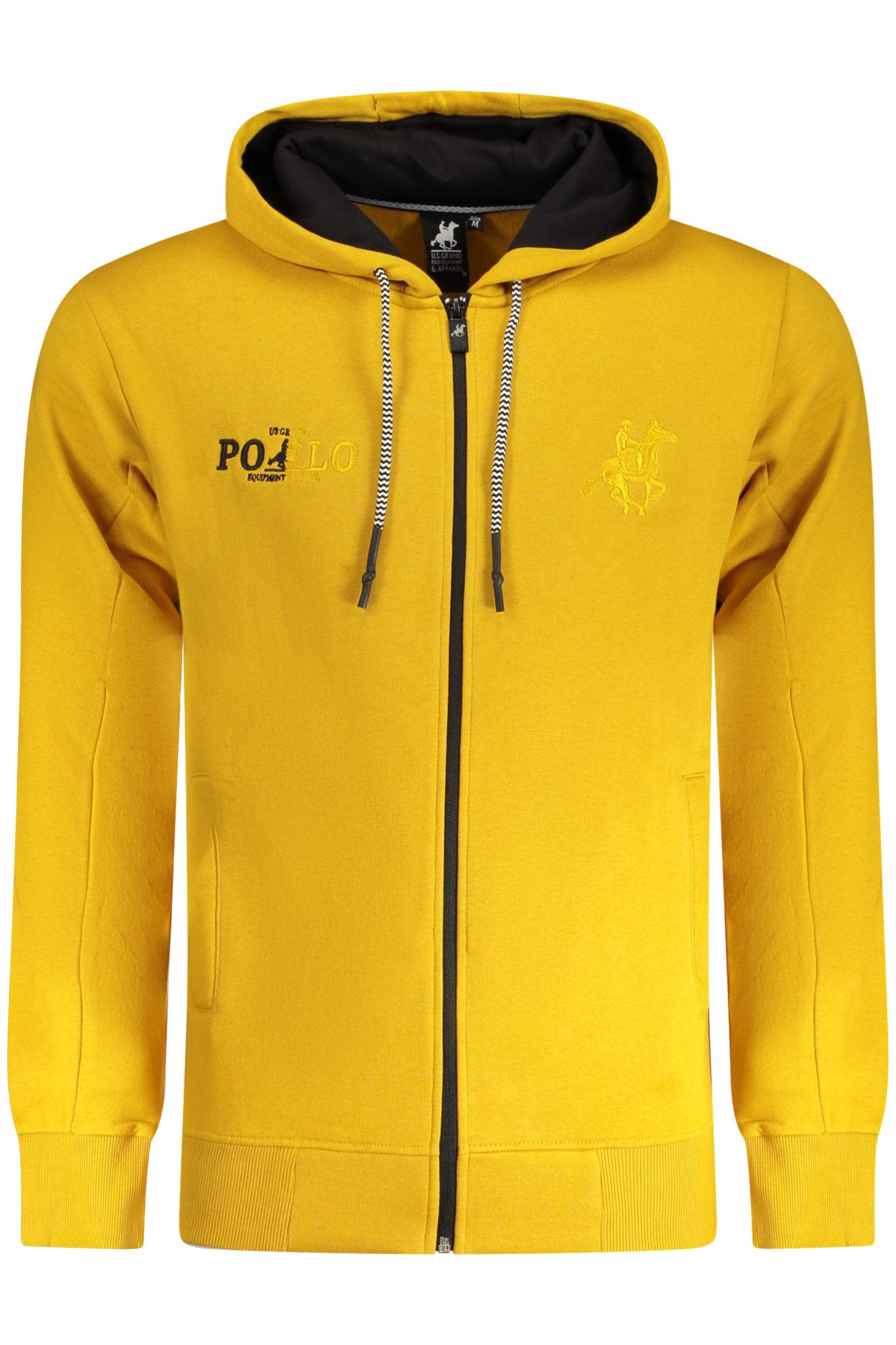 U.S. Polo Sweatshirt Gelbes Herren-Sweatshirt mit Kapuze und