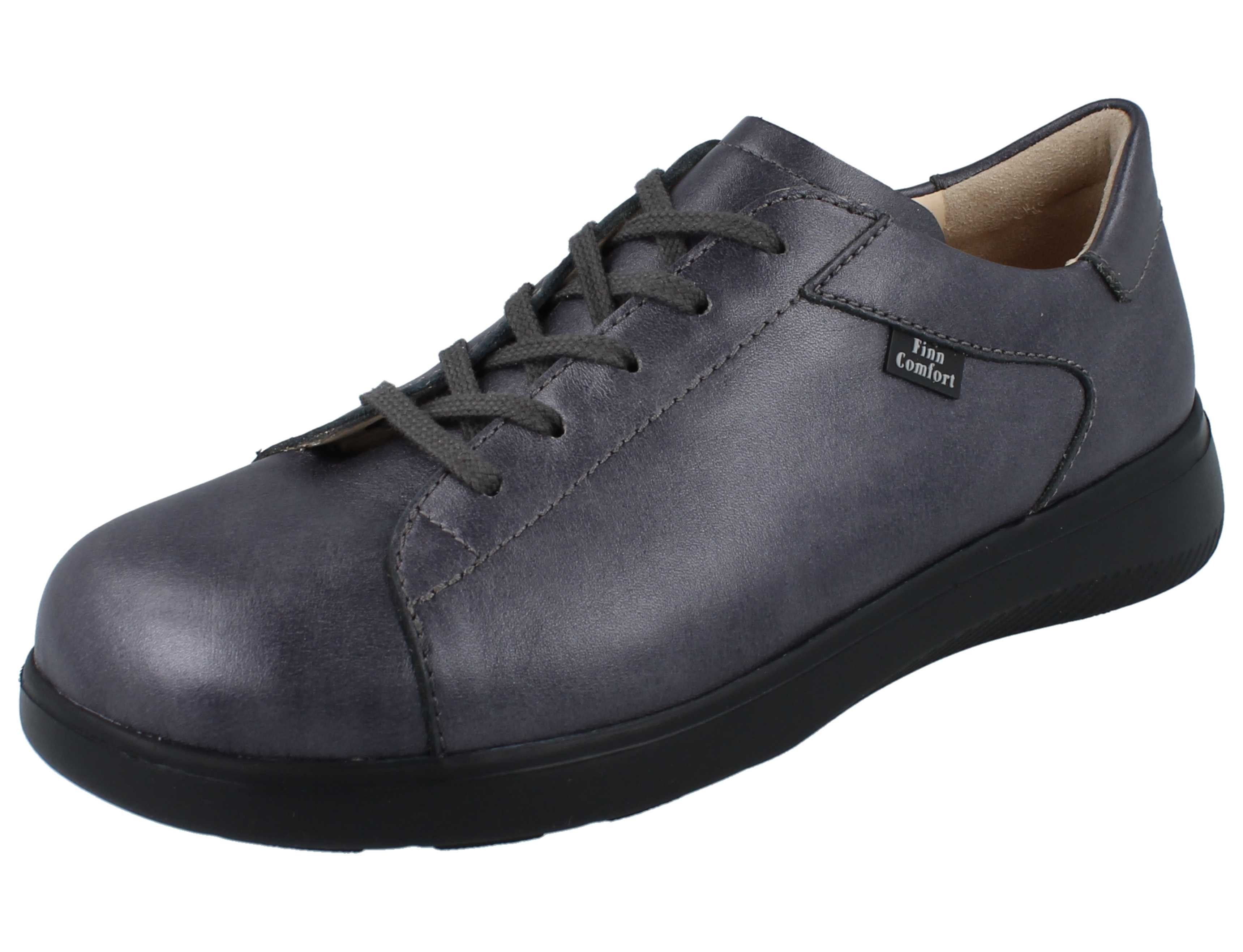 Finn Comfort FINN COMFORT Oakland Damen Halbschuhe mit Reißverschluss anthrazit Schnürschuh Wechselfußbett