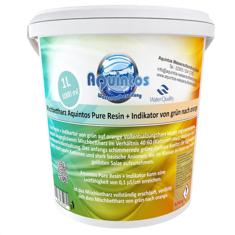 Aquintos Wasseraufbereitung Wasserfilter Mischbettharz Aquintos AmberLite™ MB6113 H/OH Ionenaustauscherharz, Zubehör für Wasservollentsalzung und Herstellung von VE Wasser, Wasservollentsalzung ‧ Aquarium uva.