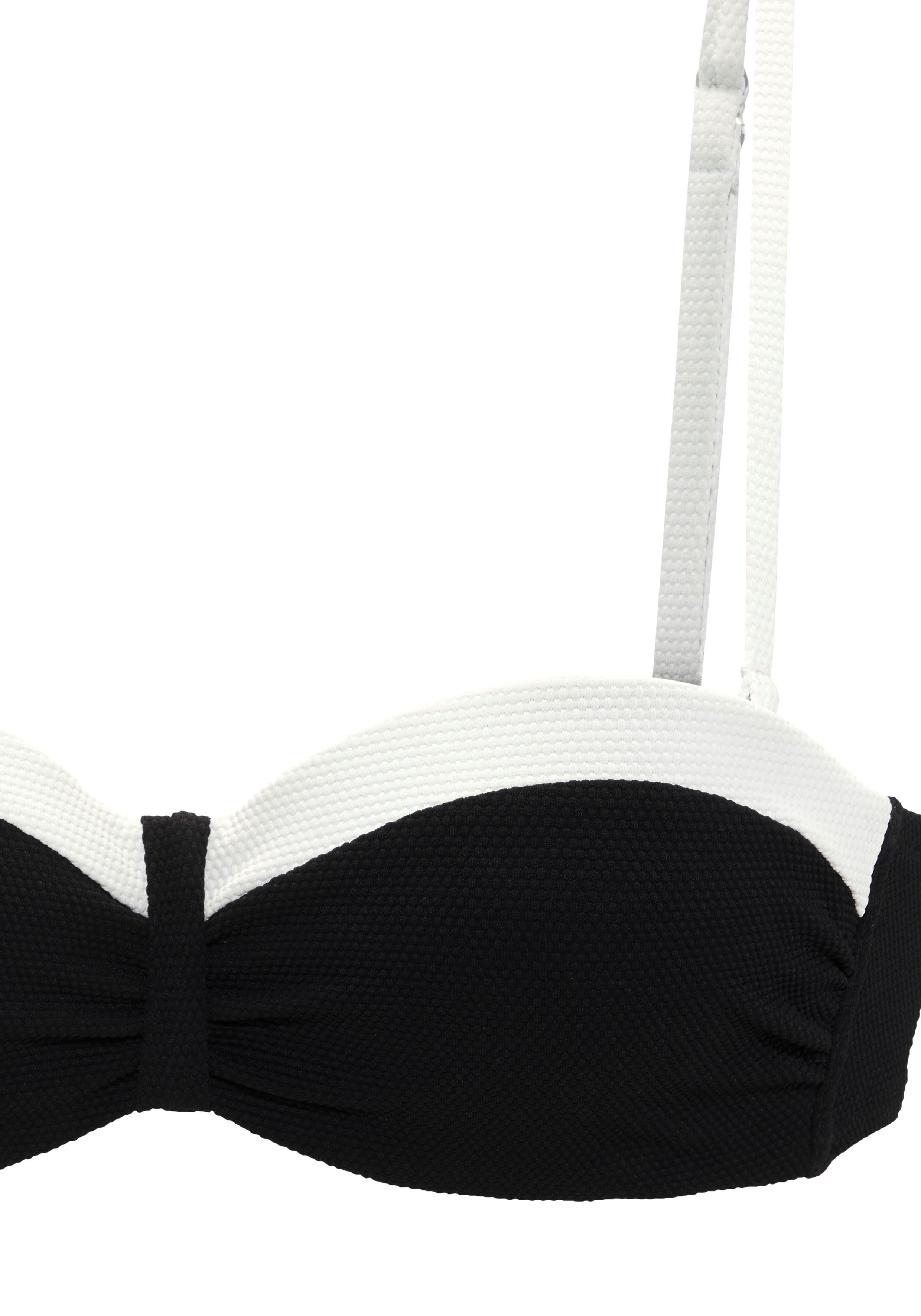 LASCANA Bügel-Bandeau-Bikini-Top Chic, aus eleganter Strukturware – Bild 4 von 5