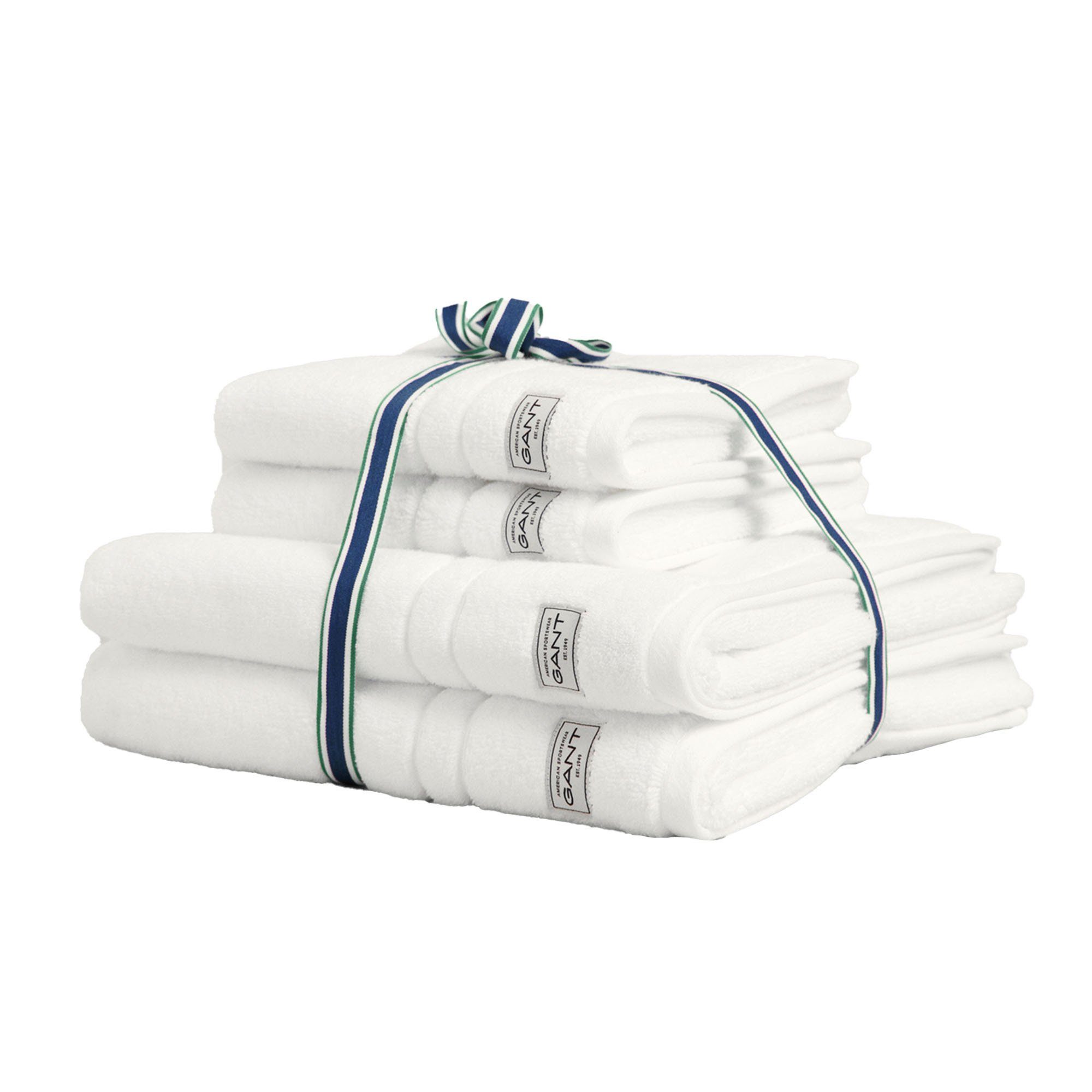 Gant Handtuch Handtuch/Duschtuch-Set, 4-teilig - PREMIUM TOWEL, Frottier (4-St) Weiß