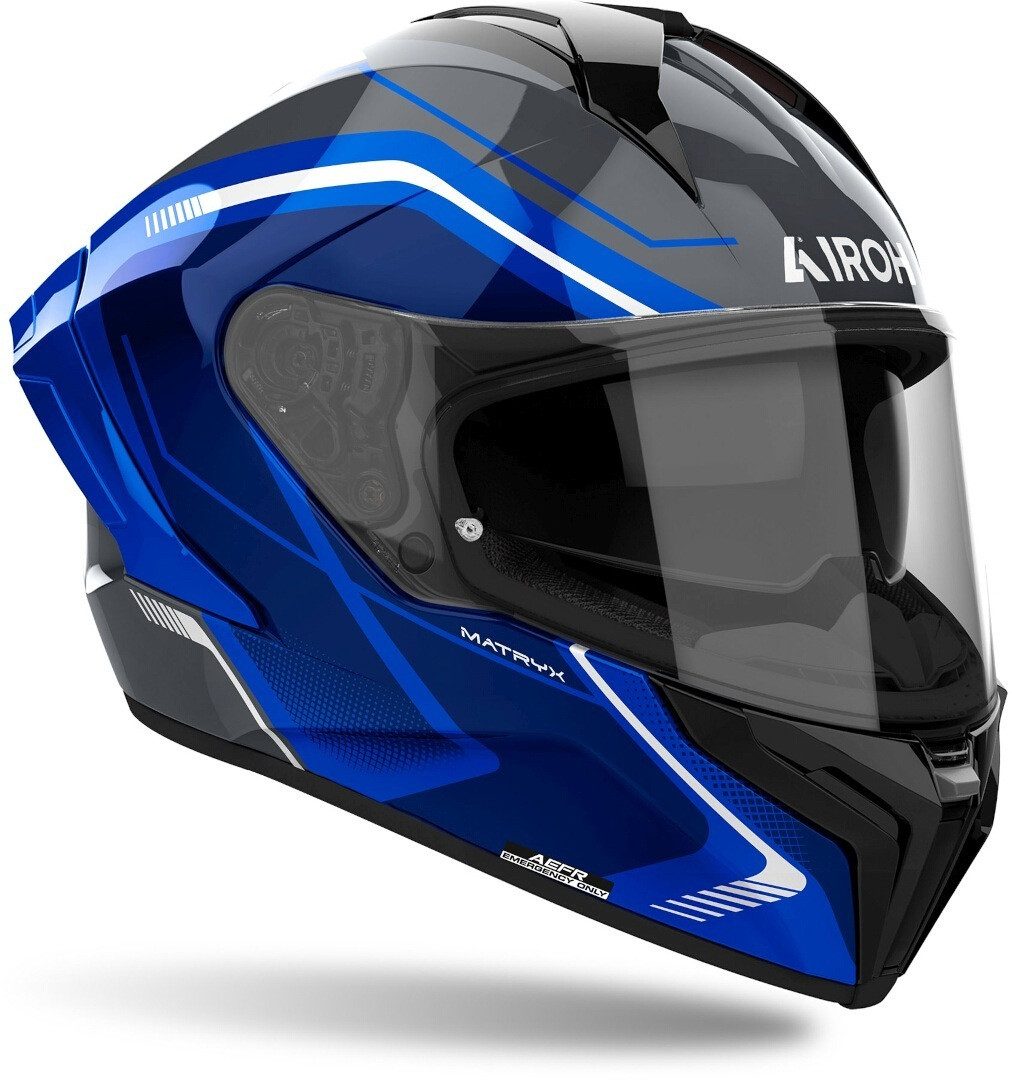 Airoh Motorradhelm Matryx Wide Helm, vorbereitet für Kommunikationssystem,Notfallsystem-Polsterung (EQ
