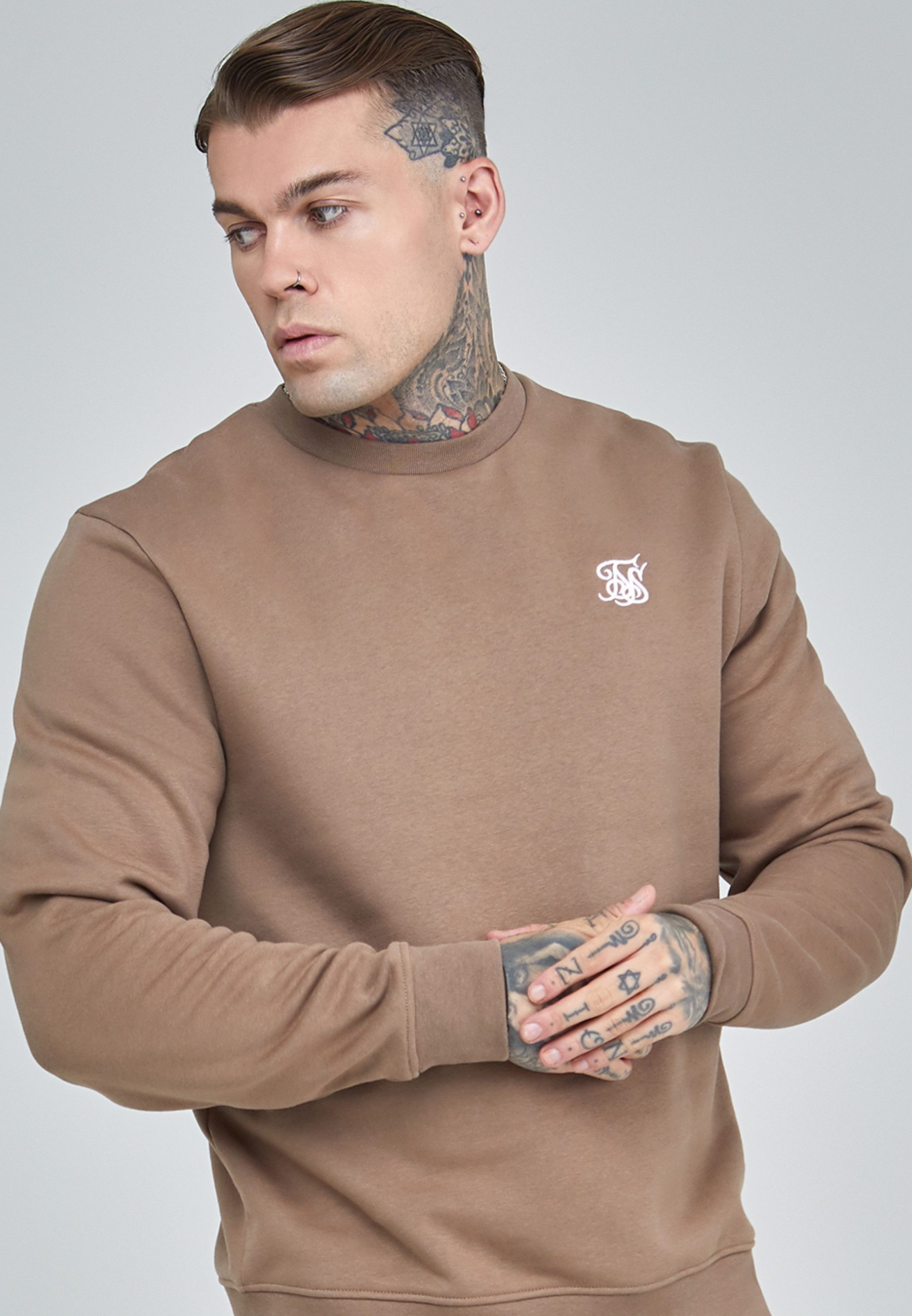 Siksilk Sweater SikSilk Herren Brauner Essentials günstig online kaufen