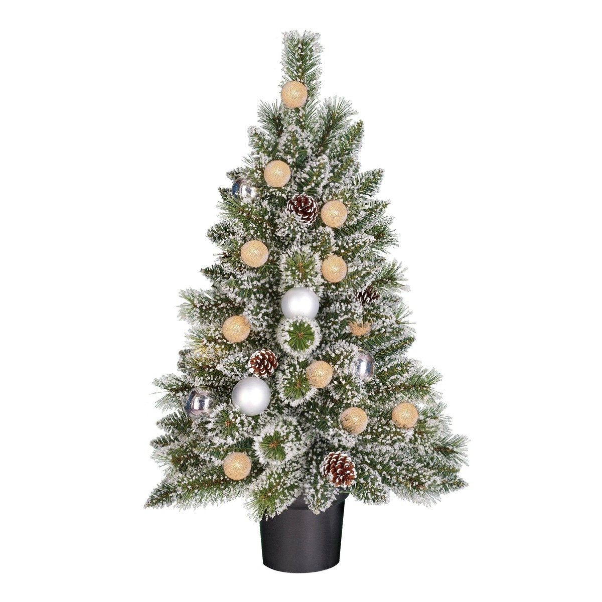 Black Box Trees Künstlicher Weihnachtsbaum Black Box Trees Kaprun Weihnachtsbaum Potted gruen frosted silber warm