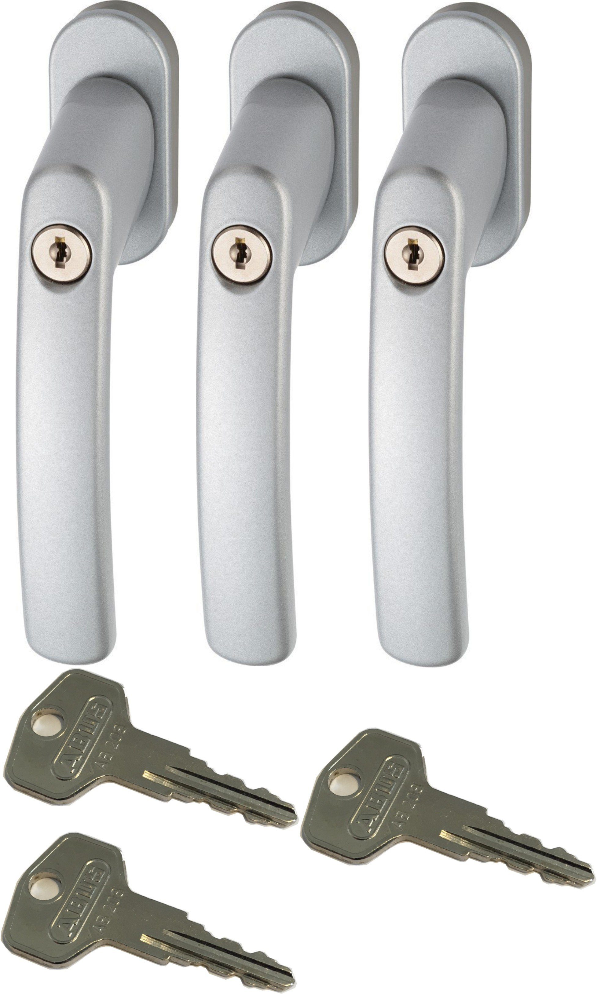 ABUS Fenstergriff ABUS FG200 Weiß, Braun, Silber, SB abschließbarer Fenster günstig online kaufen