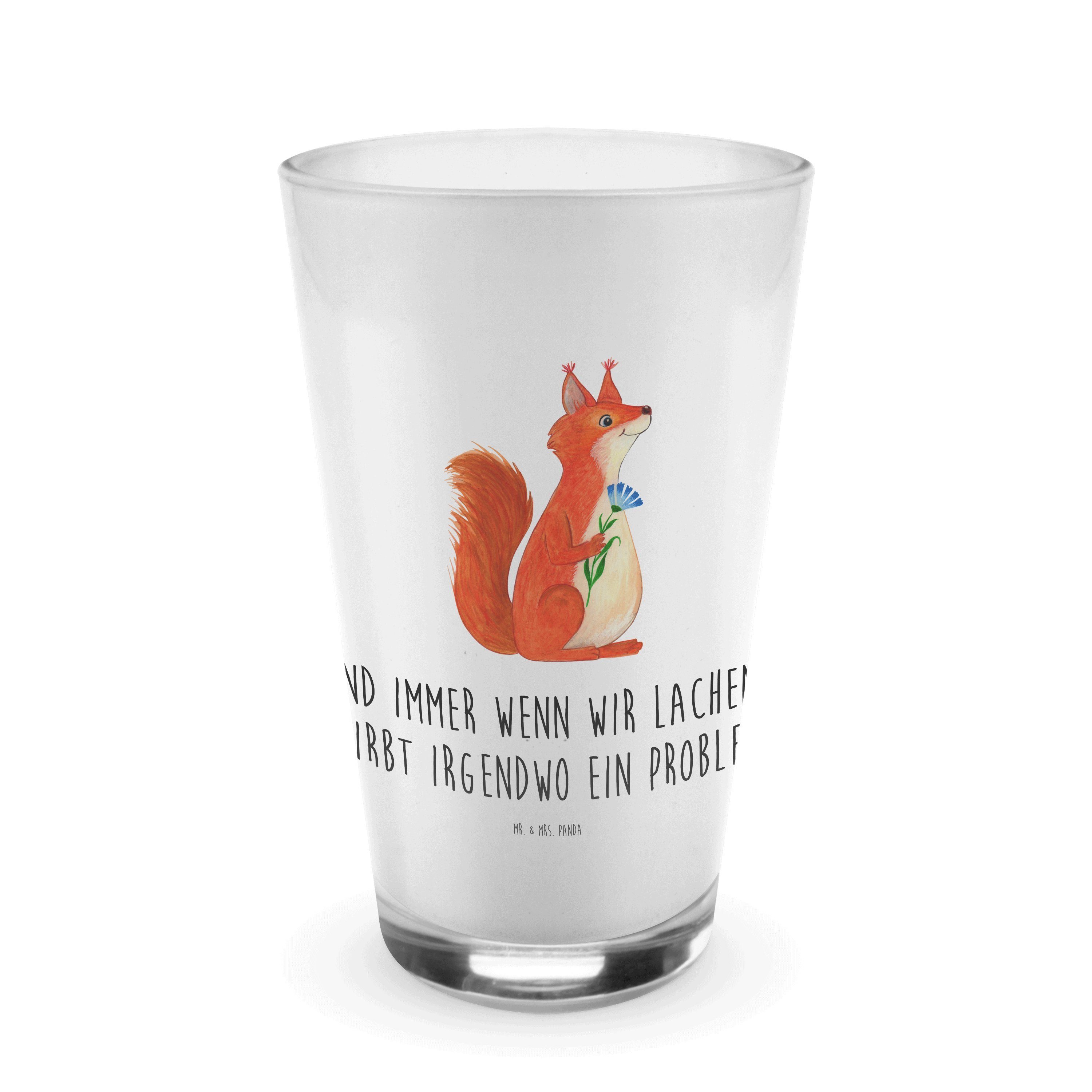 Glas Eichhörnchen Blume - Transparent - Geschenk, Glas, Tiermotive, Cappuc
