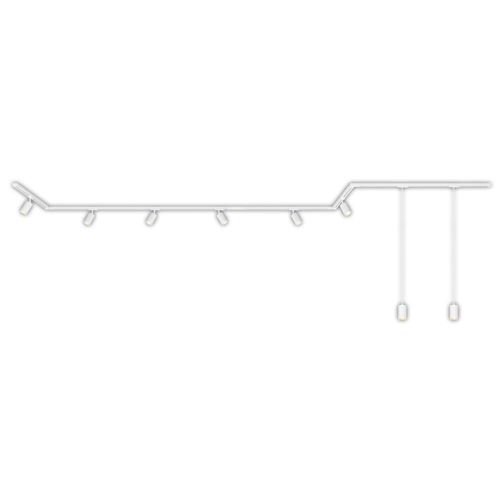 Briloner Leuchten LED Deckenleuchte 8013086B, LED wechselbar, 2700K - Extra-Warmweiß, Schienensystem Rail 5,25 m Weiß max. 9W Decke Wohnzimmer Büro Küche