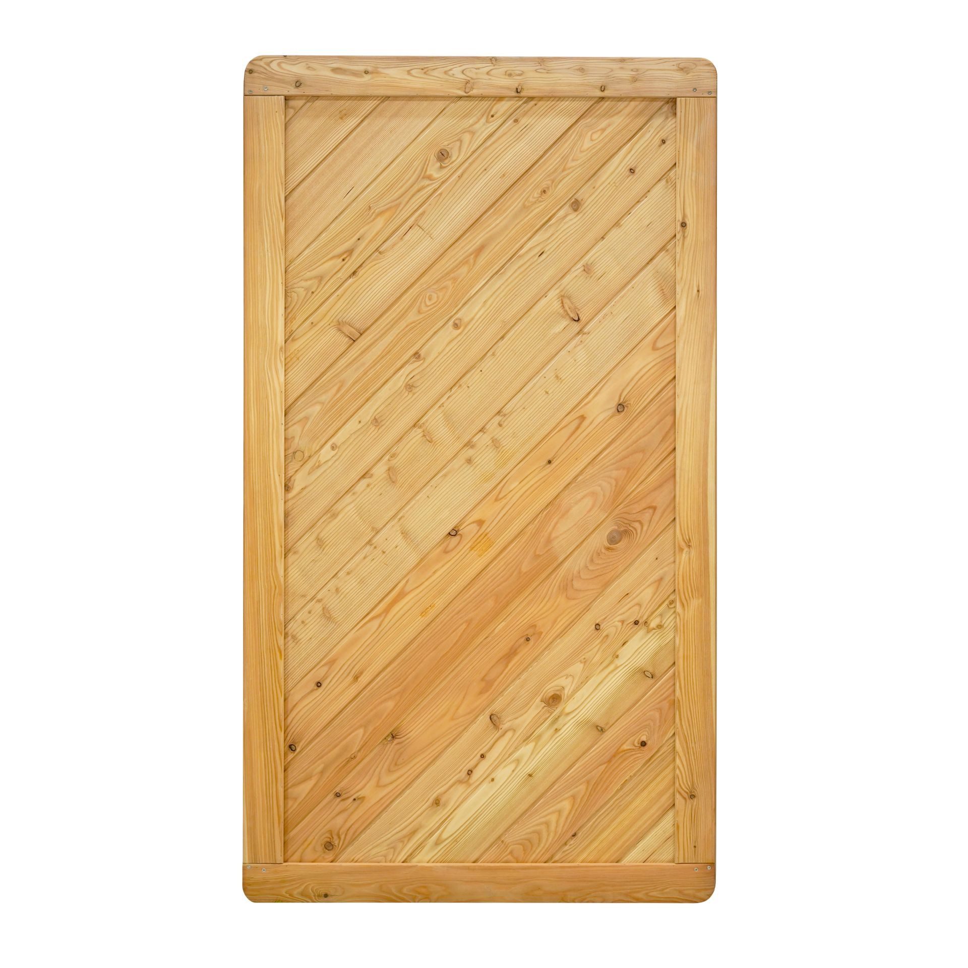 GartenLand Zauneinzeltür Gartentor Nizza gerade 100x180 cm Lärche – Naturbelassen, (Set, Ohne Pfosten & Beschlagset), gerade, Lärche