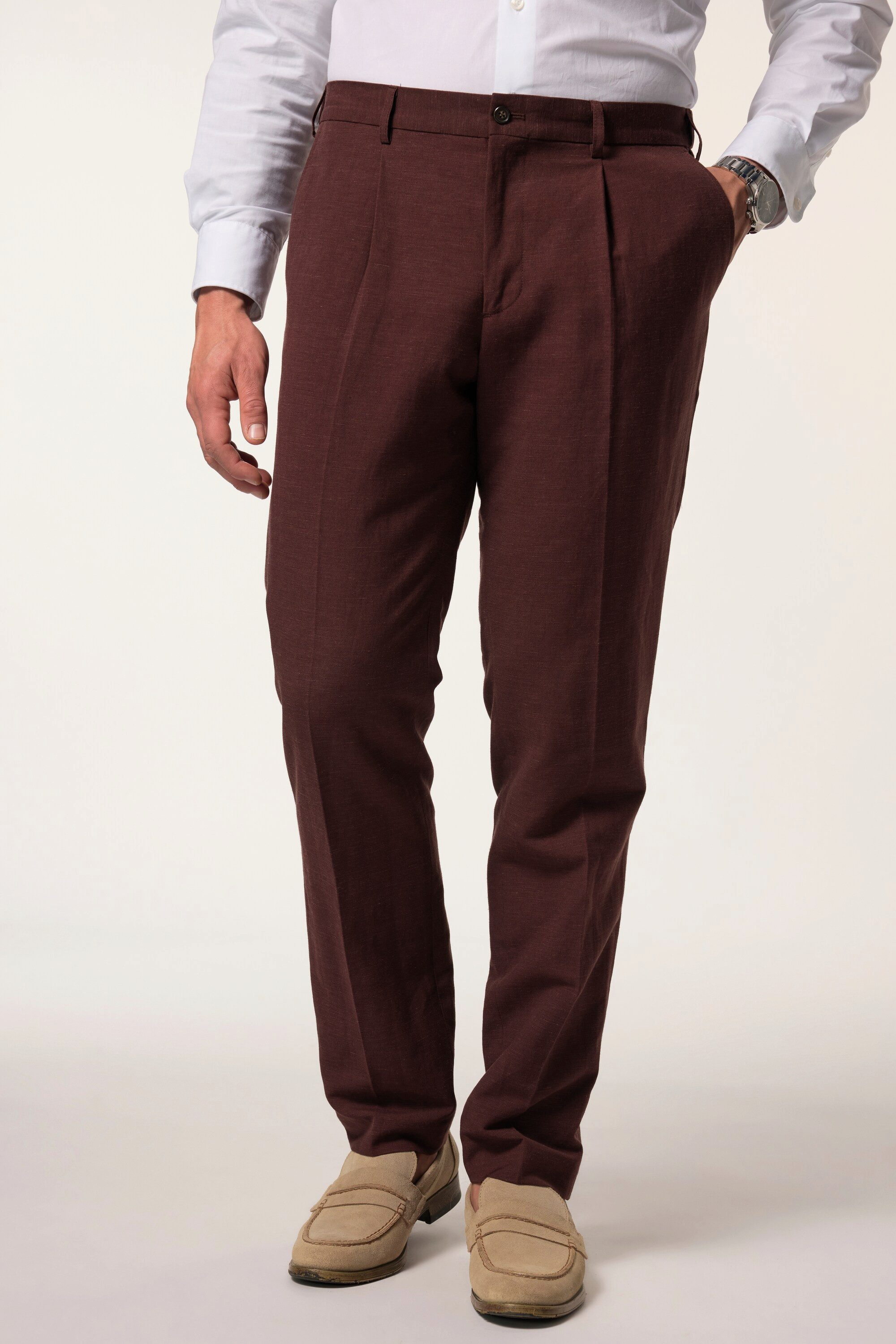 JP1880 5-Pocket-Jeans Anzughose Paros Leinenmix Business günstig online kaufen