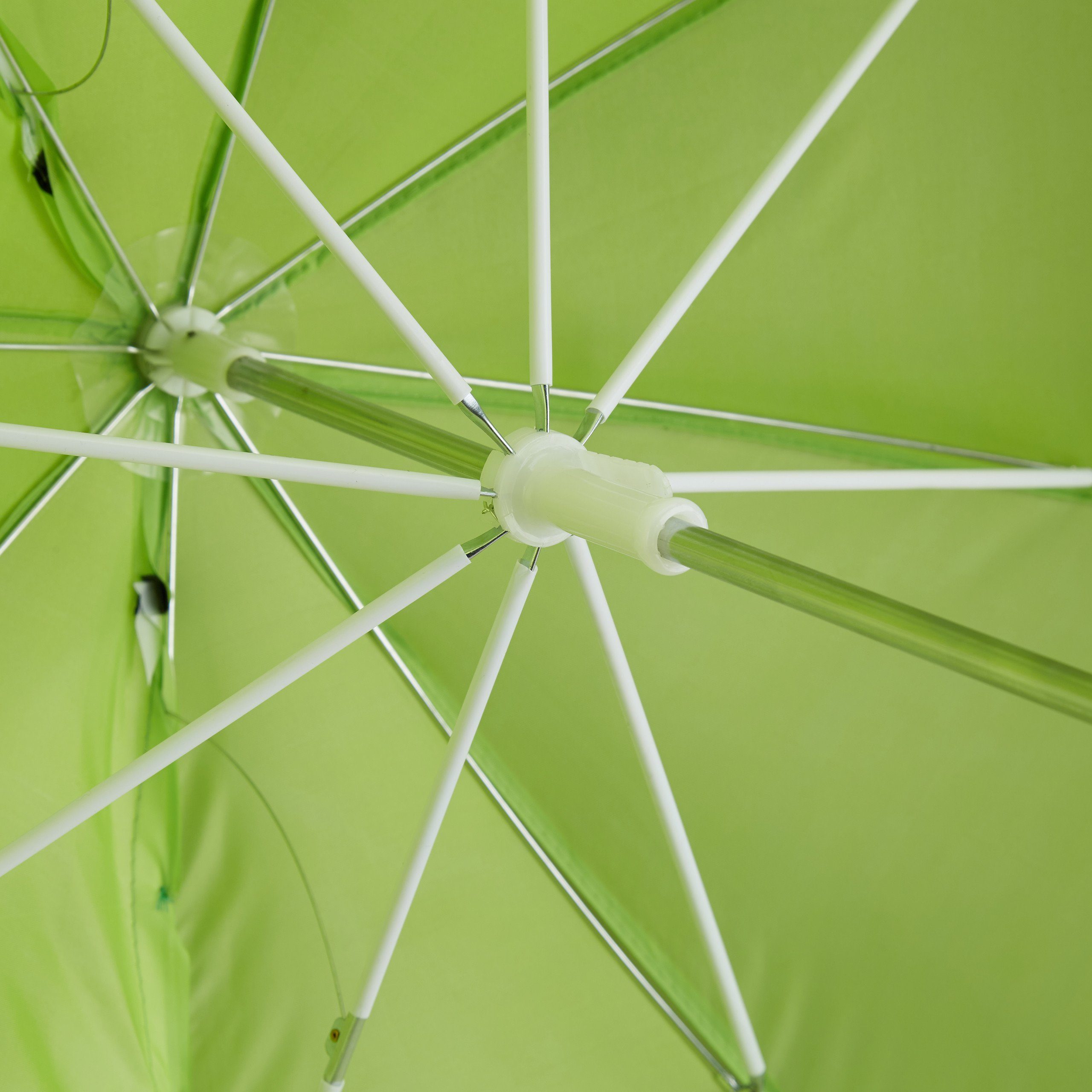 3D Weiß Grün Frosch mit Motiv, Stockregenschirm Kinderregenschirm Schwarz relaxdays
