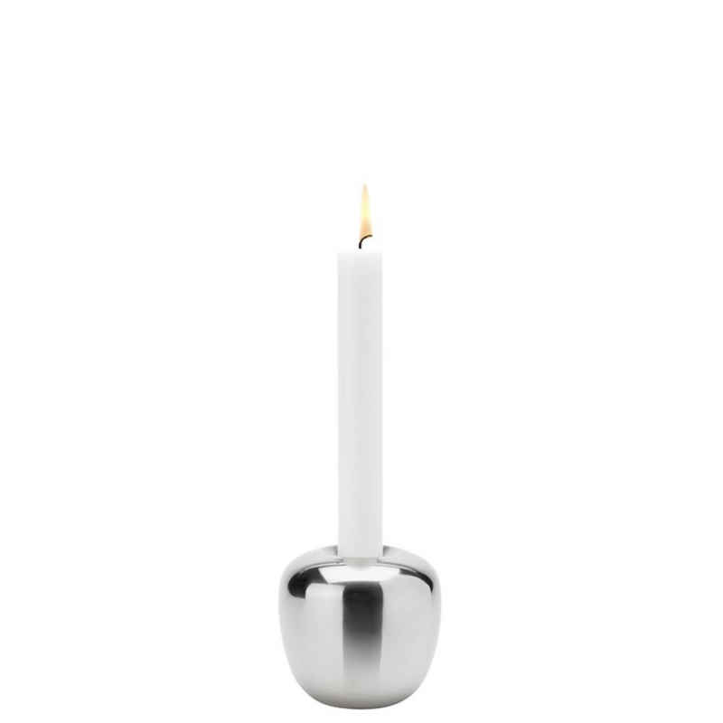 Stelton Kerzenständer Ora, 8 cm, Edelstahl, Kerzenhalter für Tafelkerze