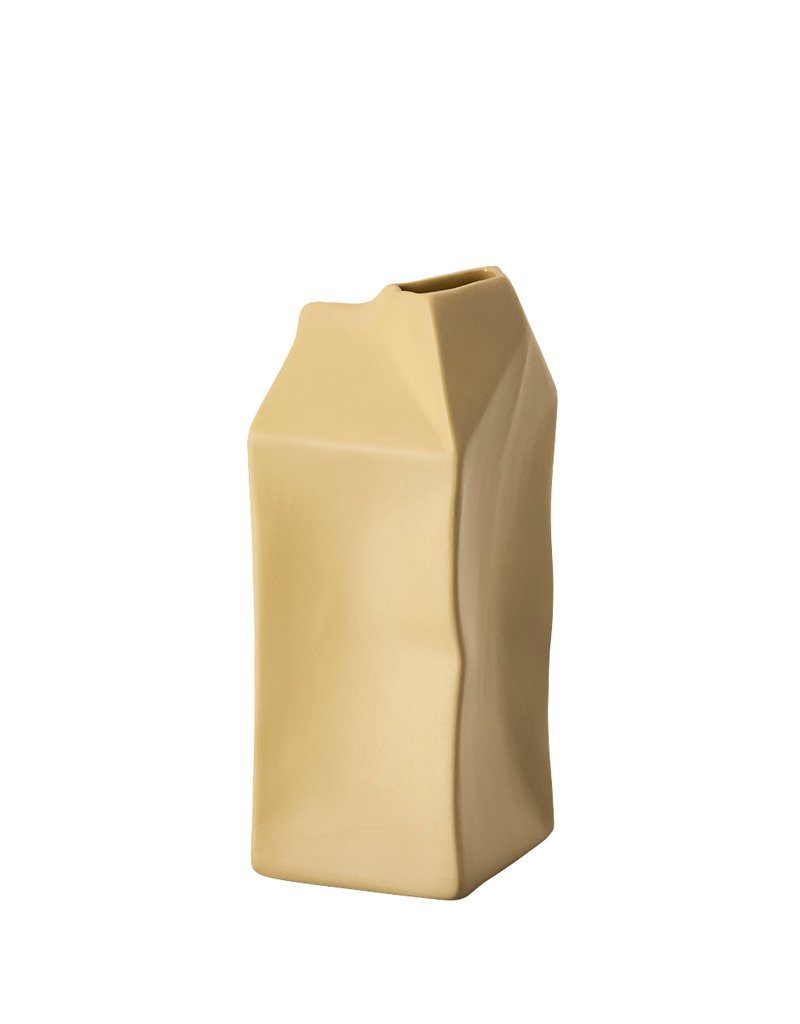 Rosenthal Tischvase Vase Pacco Bello Fossil aus sandfarbenem Porzellan, 11 cm (einzelne Vase), Kollektion Minivasen