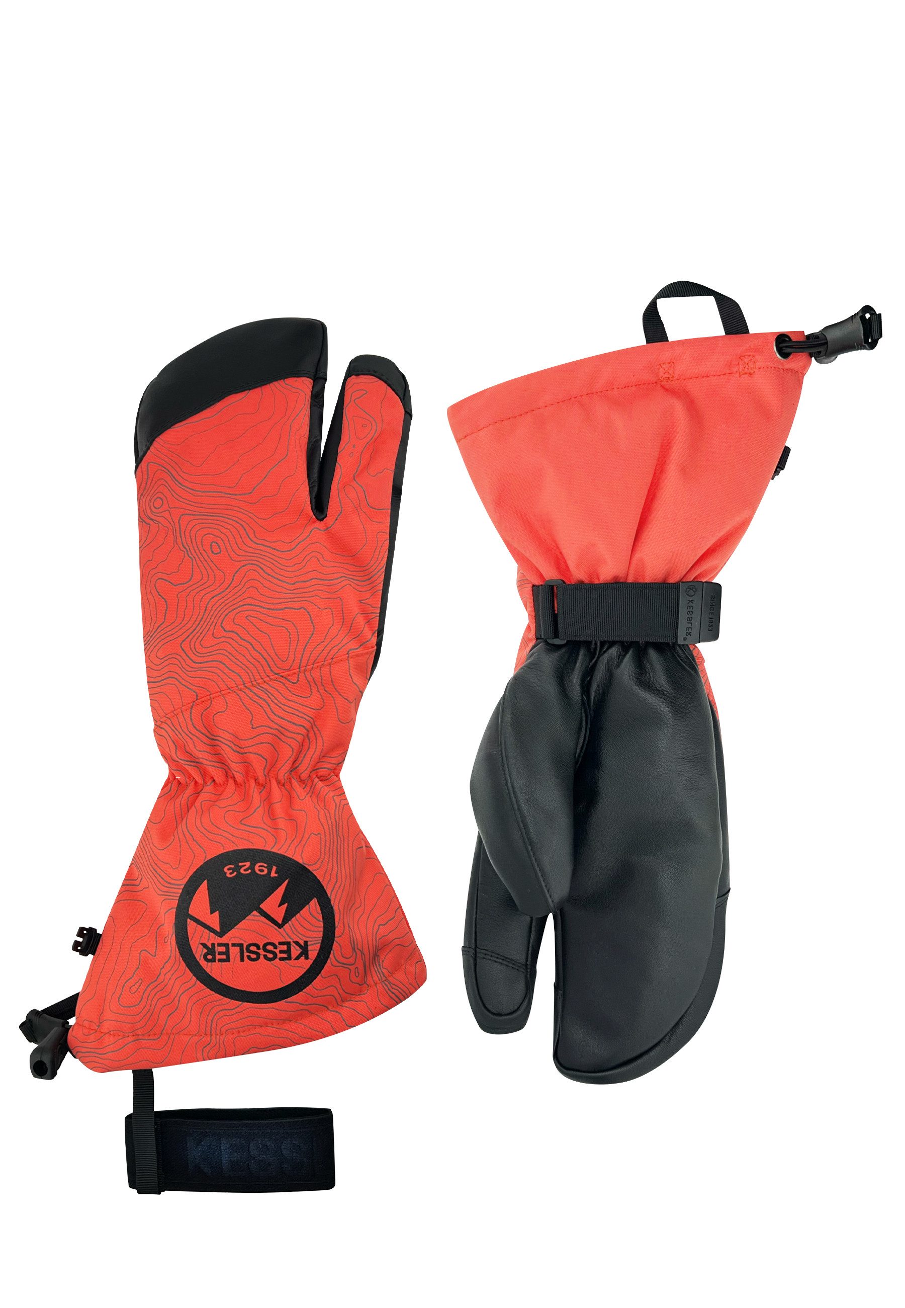 KESSLER Lederhandschuhe CANMORE (Paar, 1-St., Handschuhe) waterproof eVent® BIO membrane, PRIMALOFT® Gold insulation