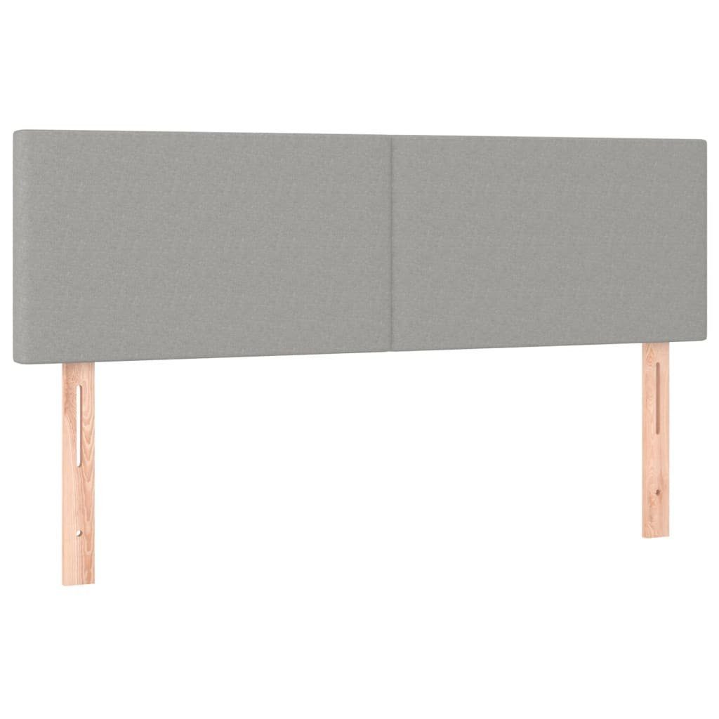 vidaXL Bett Kopfteile Hellgrau 144x5x78/88 cm Stoff (1-tlg)